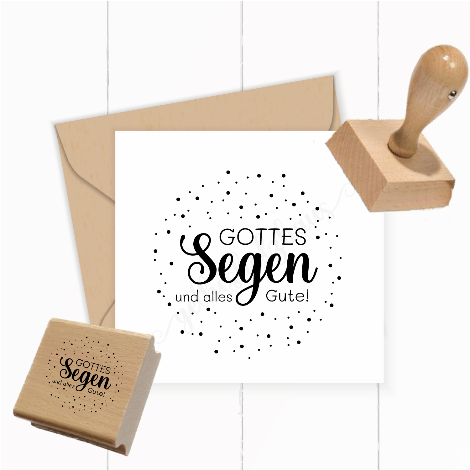 Konfetti-STEMPEL Gottes Segen und alles Gute! - ST0206