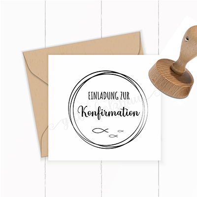 STEMPEL EINLADUNG zur Konfirmation - ST0012