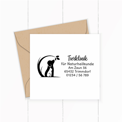 großer Stempel für Tierarzt-Praxis / Tier-Heilpraktiker / Tierklinik - ST0149