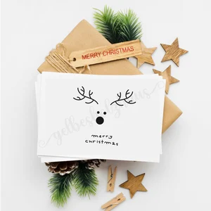 Weihnachts STEMPEL Rentier / Elch "merry christmas"