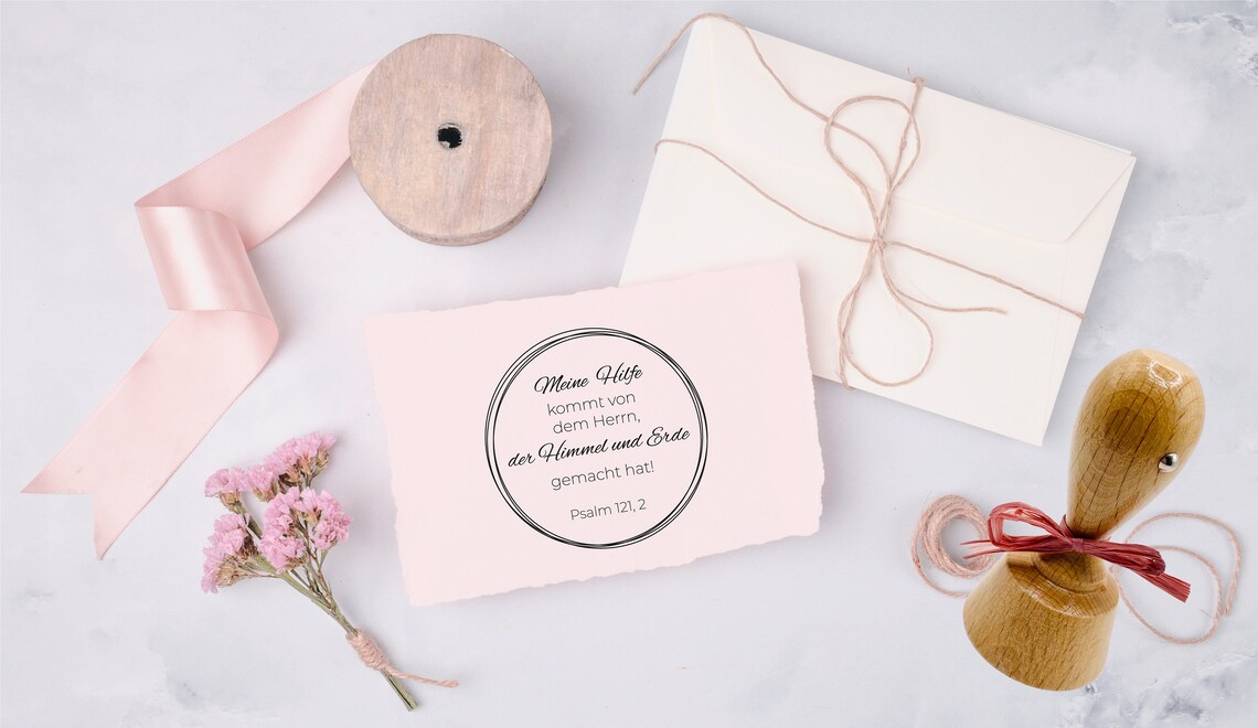 Bibelversstempel - Meine Hilfe kommt von dem Herrn - Psalm 121,2
