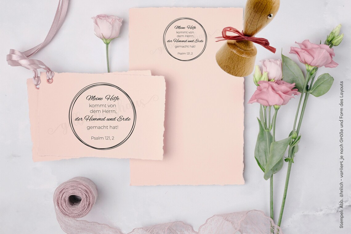 Bibelversstempel - Meine Hilfe kommt von dem Herrn - Psalm 121,2