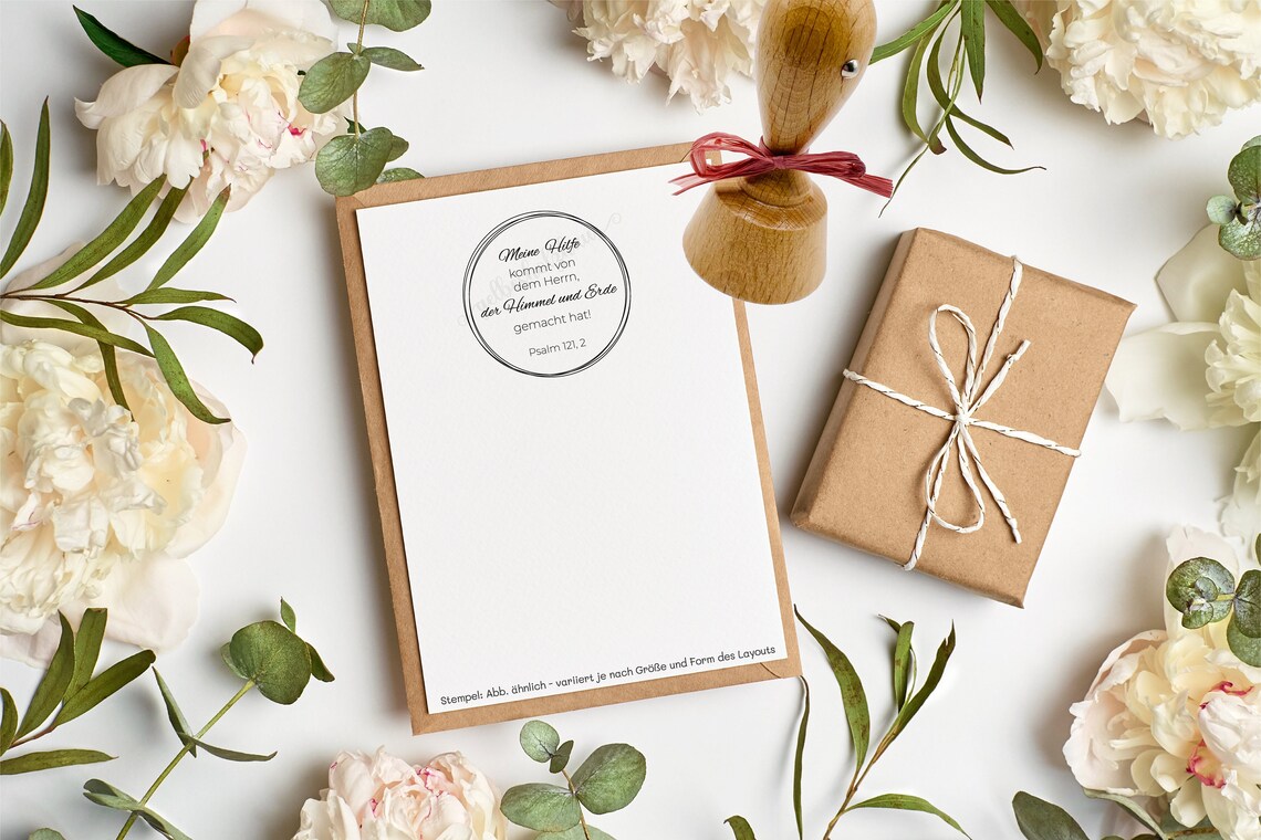 Bibelversstempel - Meine Hilfe kommt von dem Herrn - Psalm 121,2