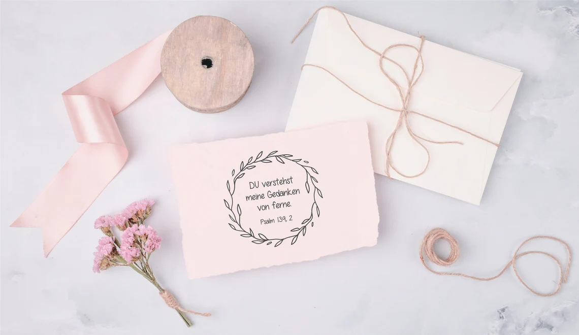 Bibelversstempel - DU verstehst meine Gedanken von ferne - Psalm 139,2