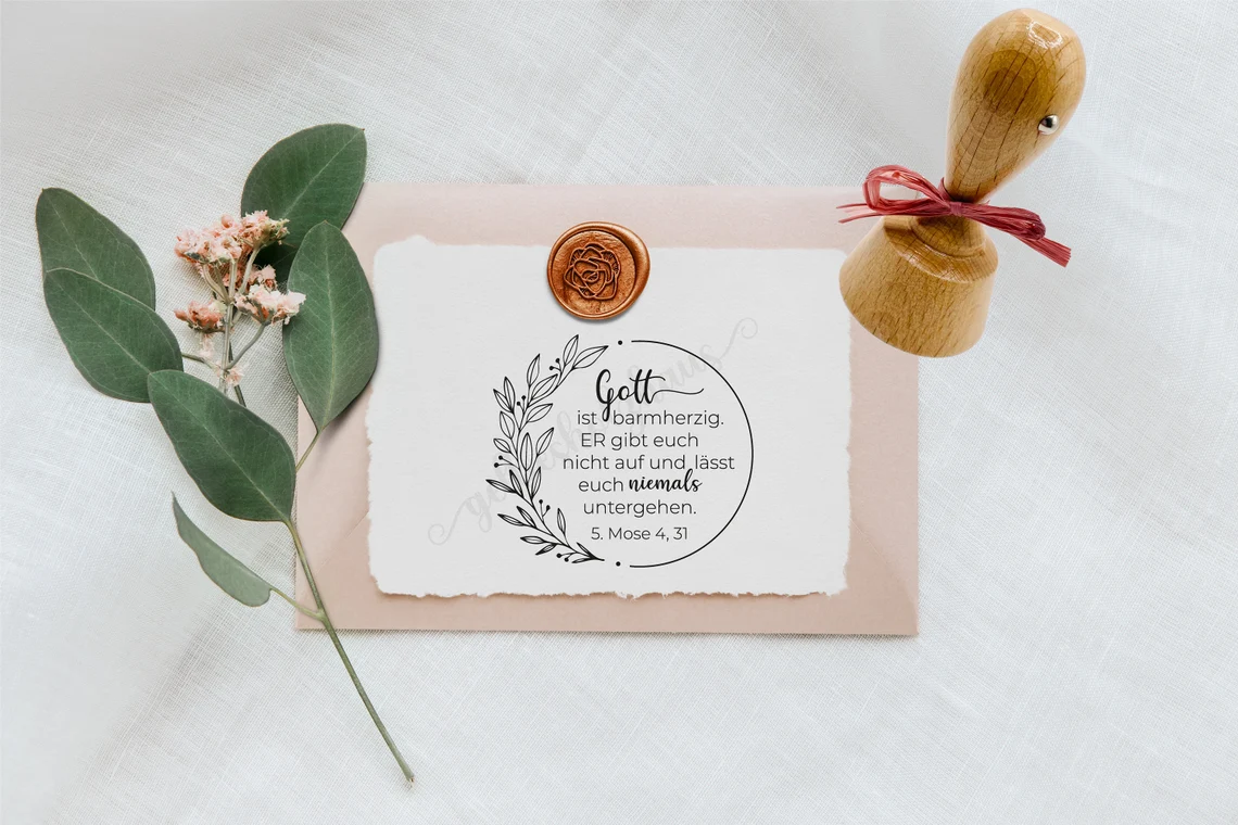Bibelversstempel - Gott ist barmherzig - 5.Mose 4,31