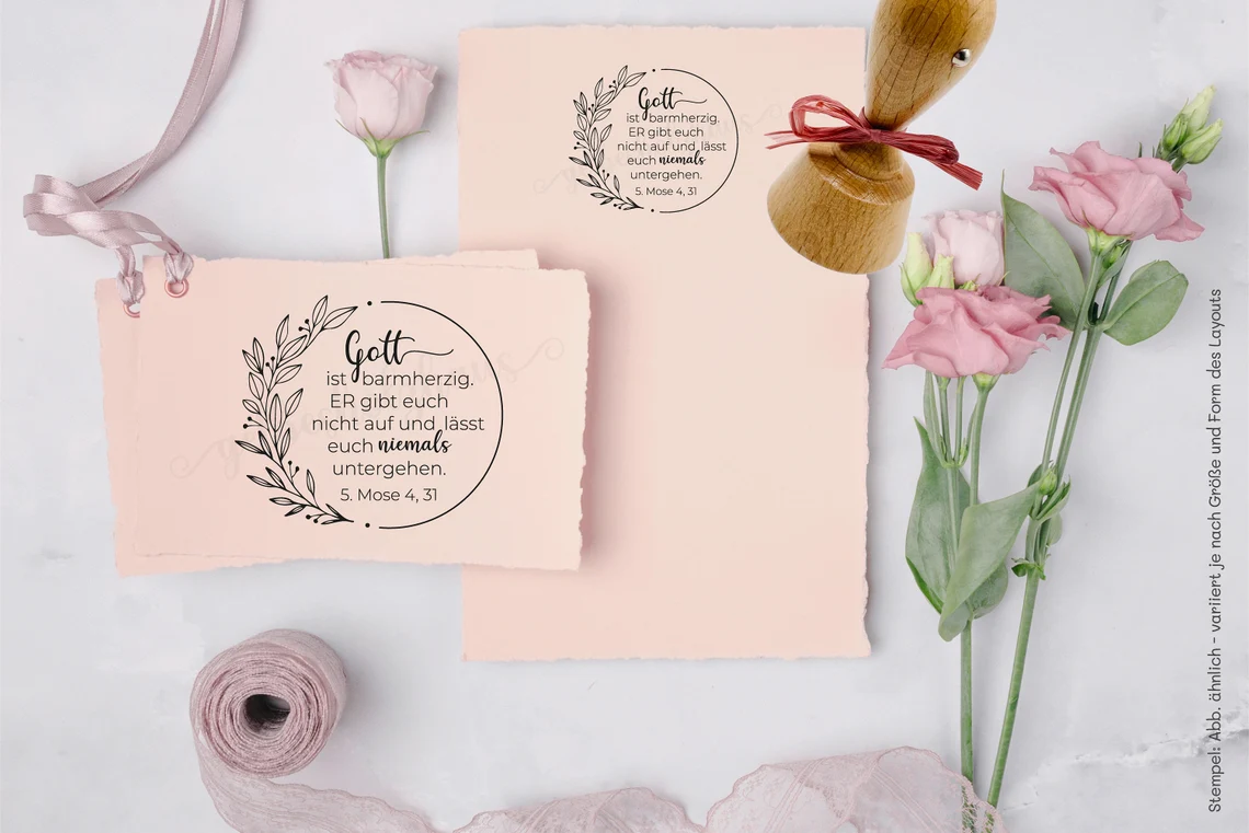 Bibelversstempel - Gott ist barmherzig - 5.Mose 4,31