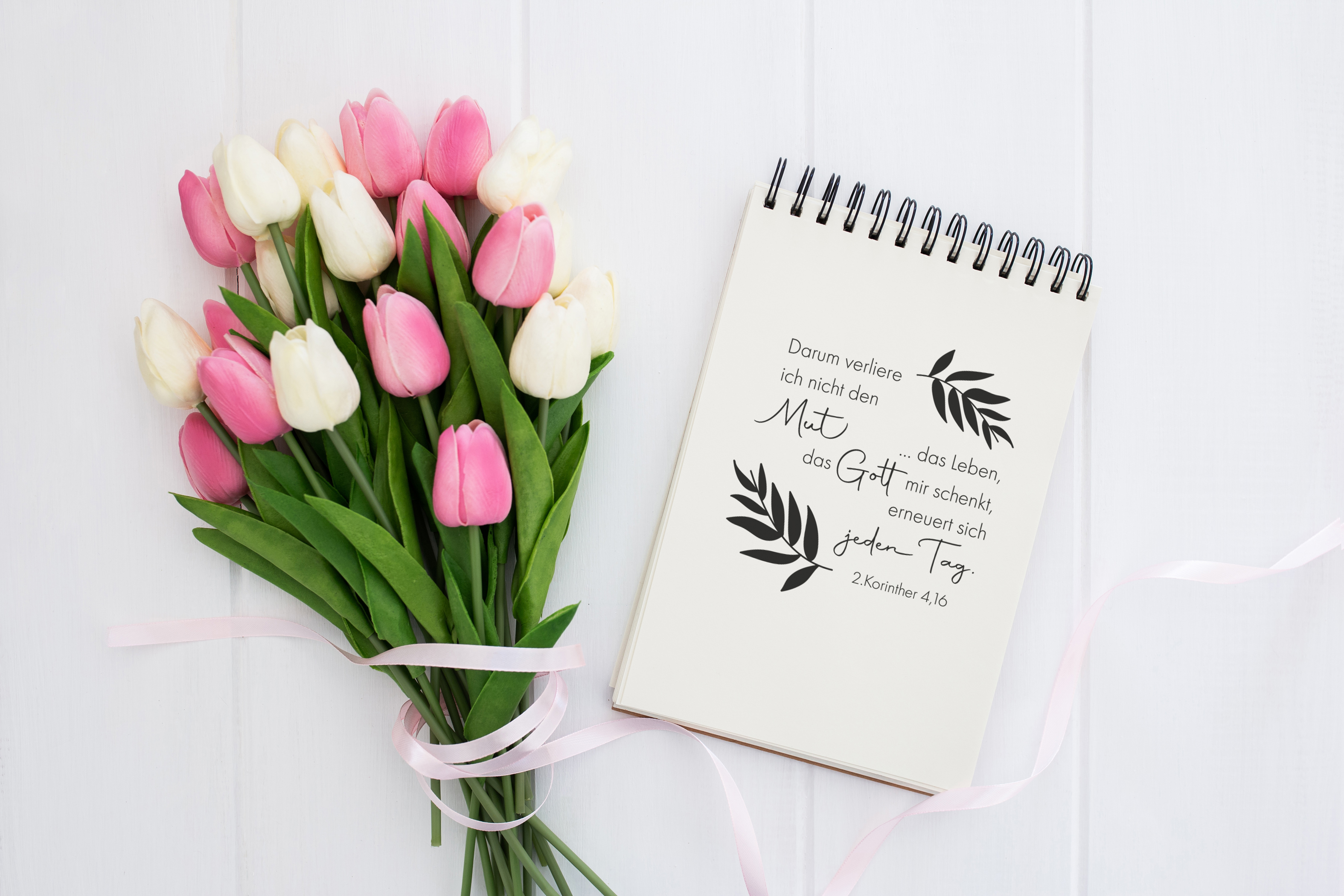 Bibelversstempel Darum verliere ich nicht den Mut - 2. Korinther 4,16