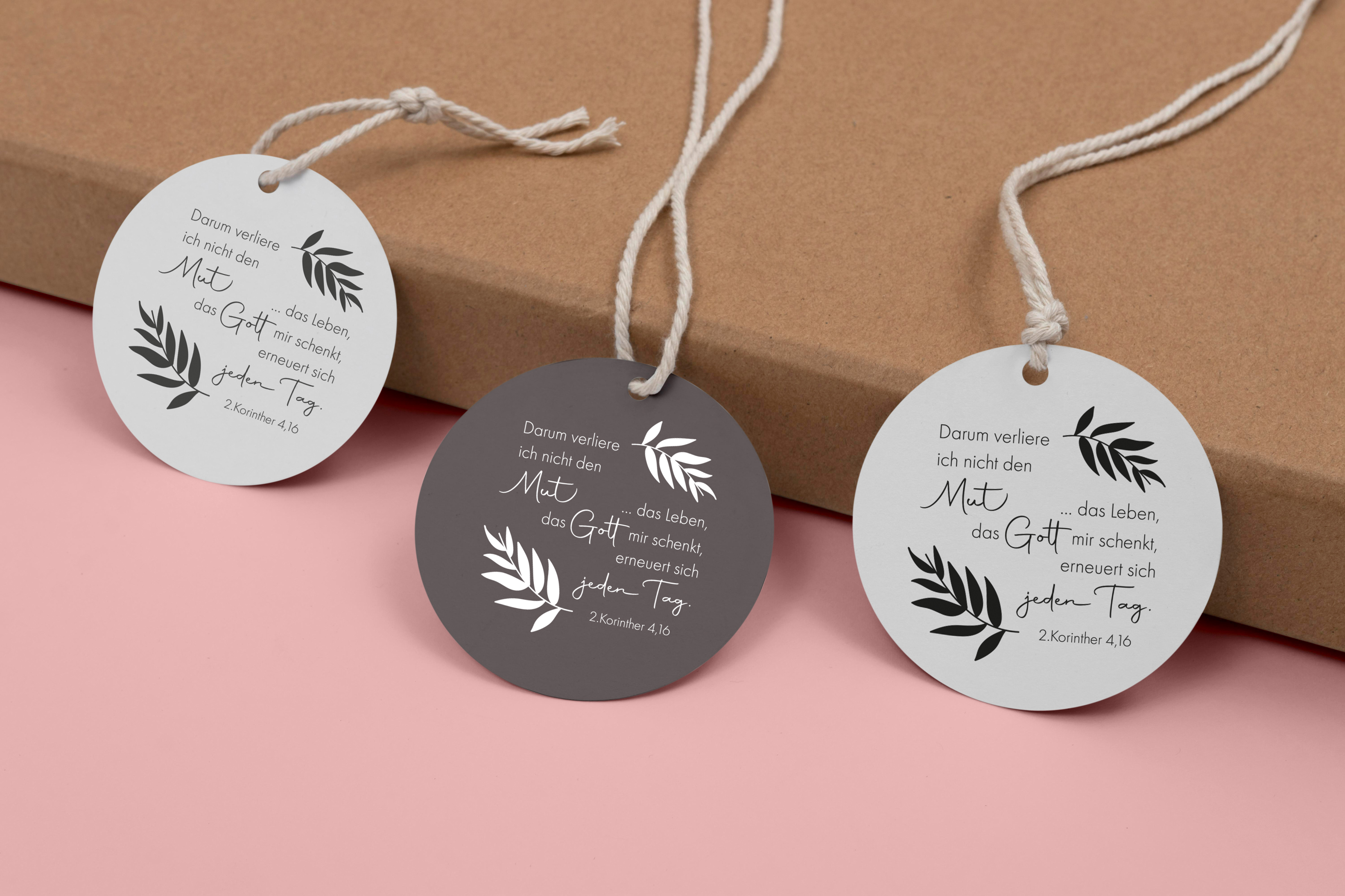 Bibelversstempel Darum verliere ich nicht den Mut - 2. Korinther 4,16