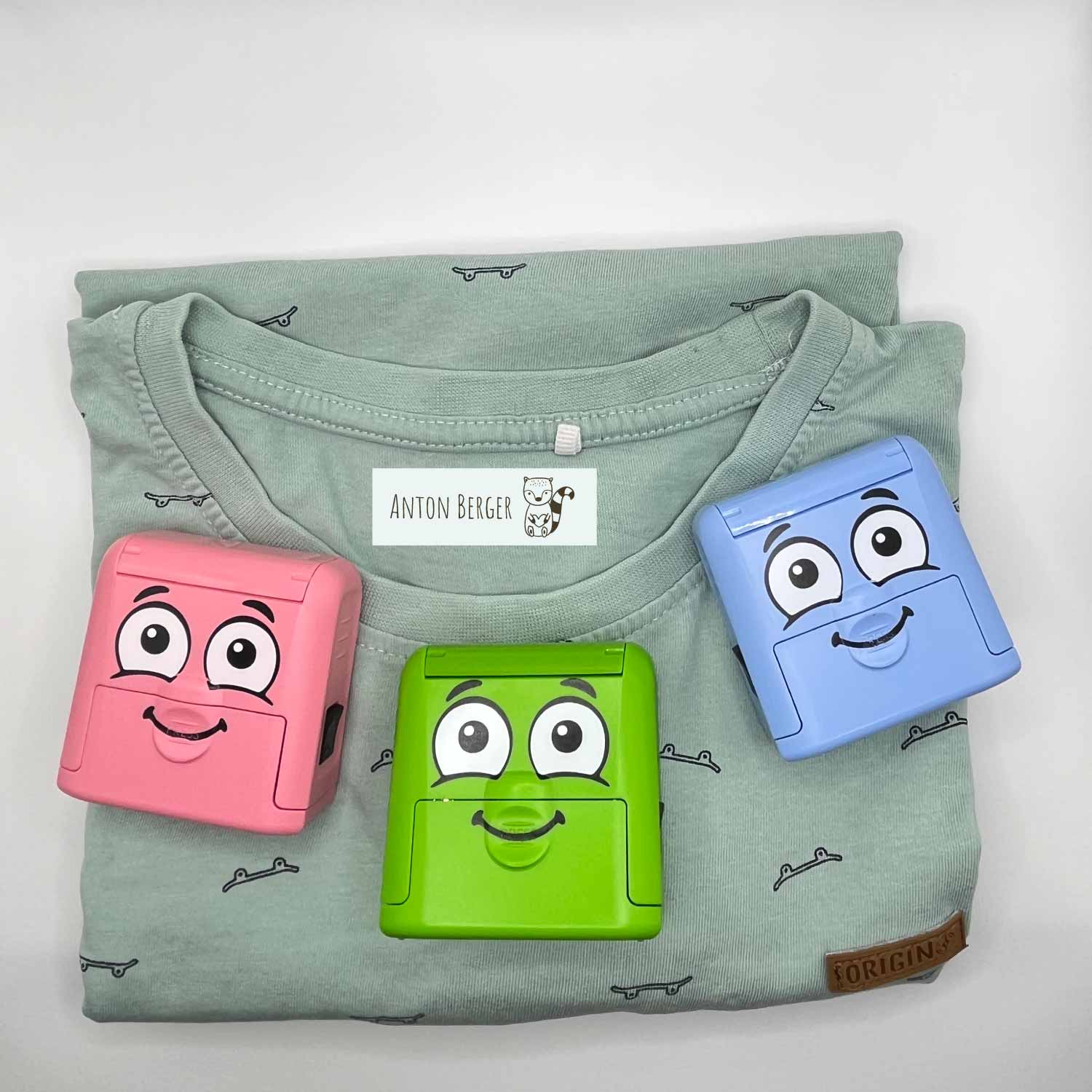 Dein personalisierter Textilstempel „Waschbär“ | 38 x 14 mm