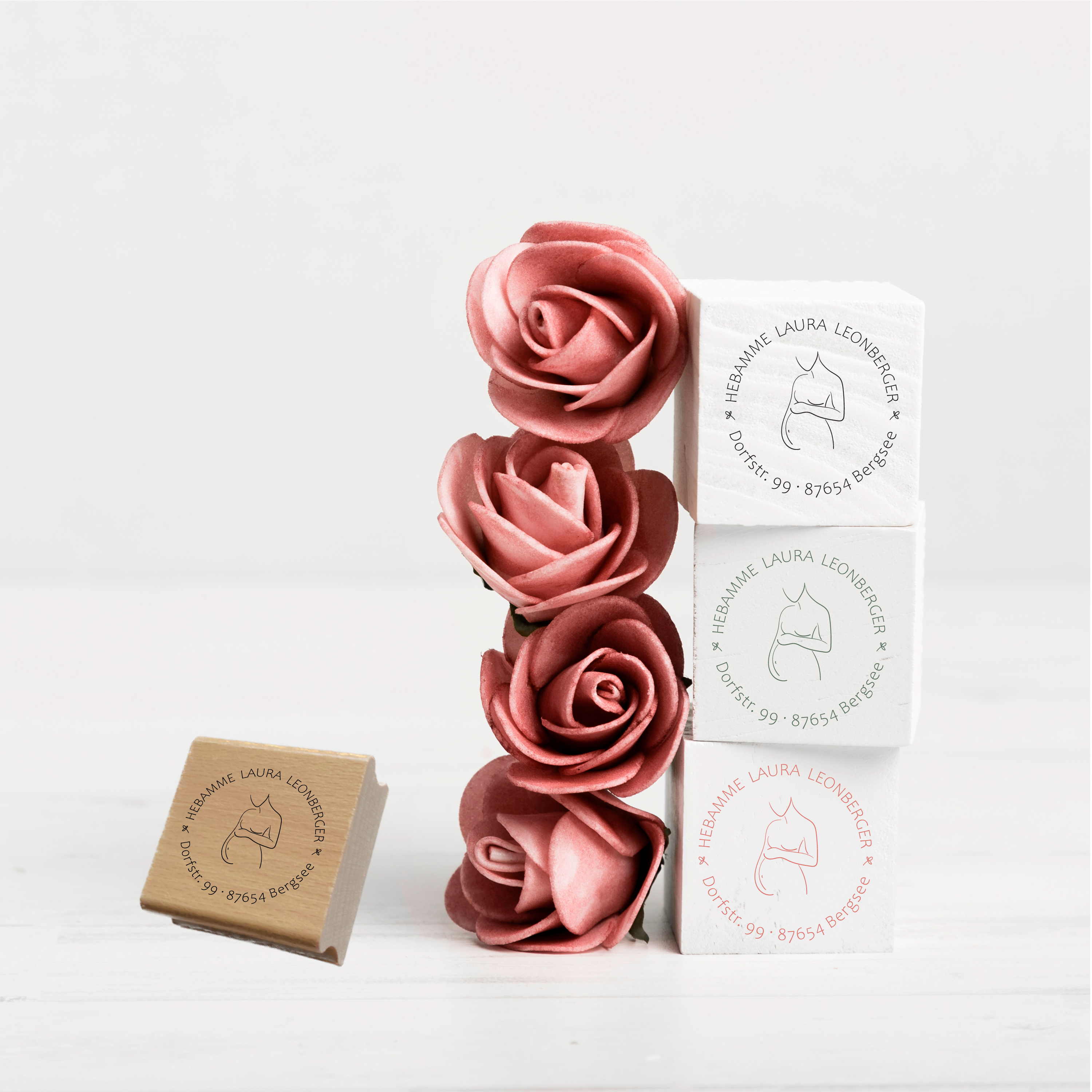 AdressSTEMPEL für Hebammen und Geburtshelfer "Bauch"