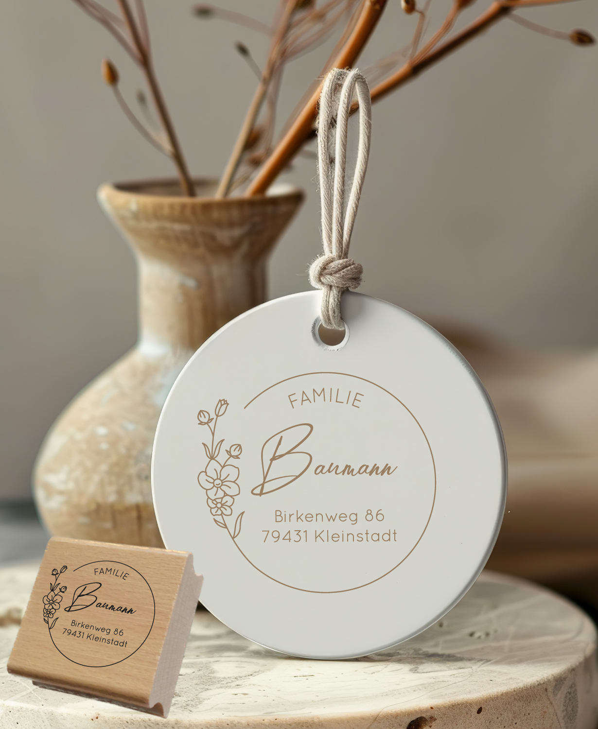 Personalisierter Adresstempel "Baumann" | 4–10 cm