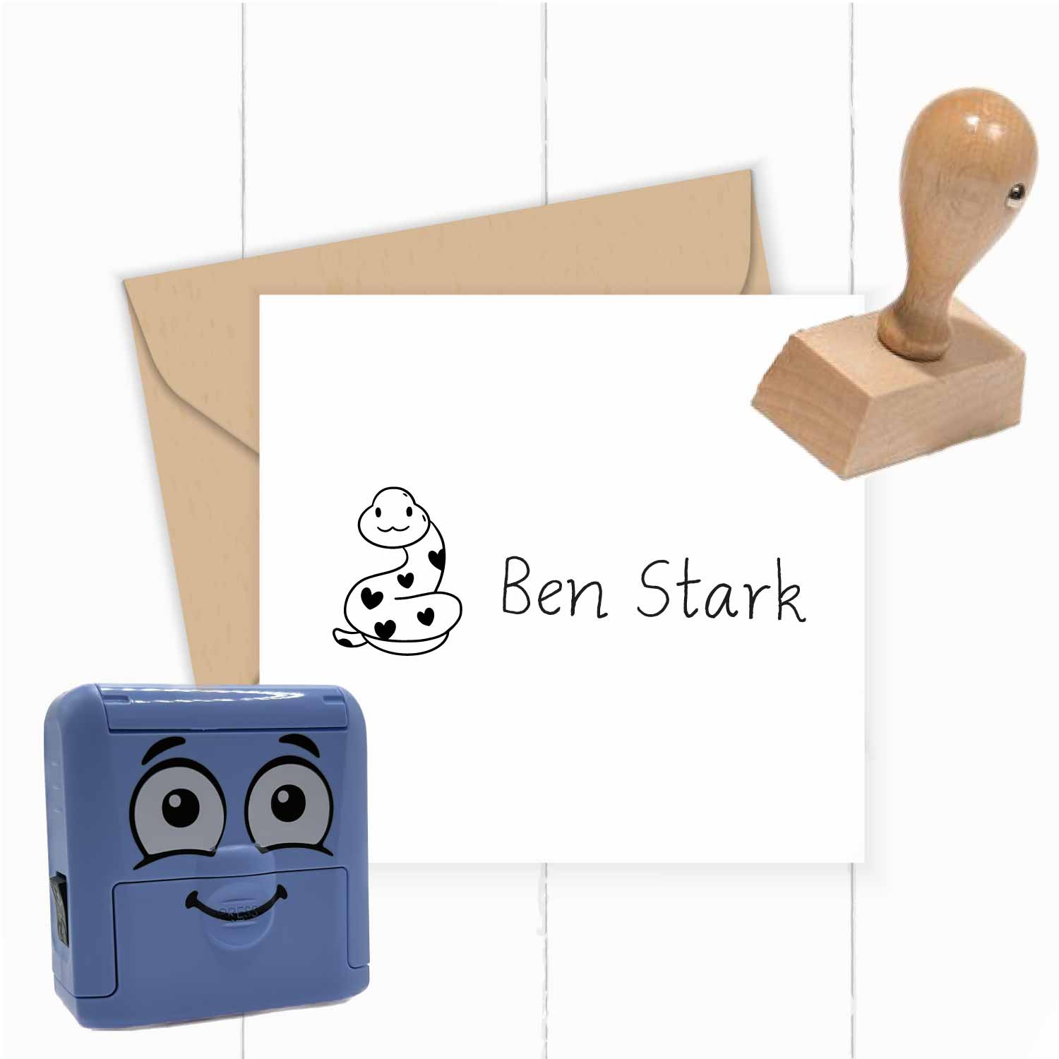 Dein personalisierter Textilstempel „Schlange“ | 38 x 14 mm