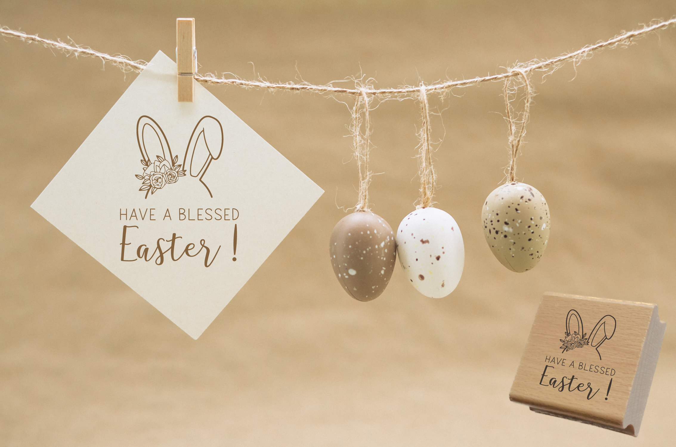 Oster STEMPEL "Have a blessed Easter!"