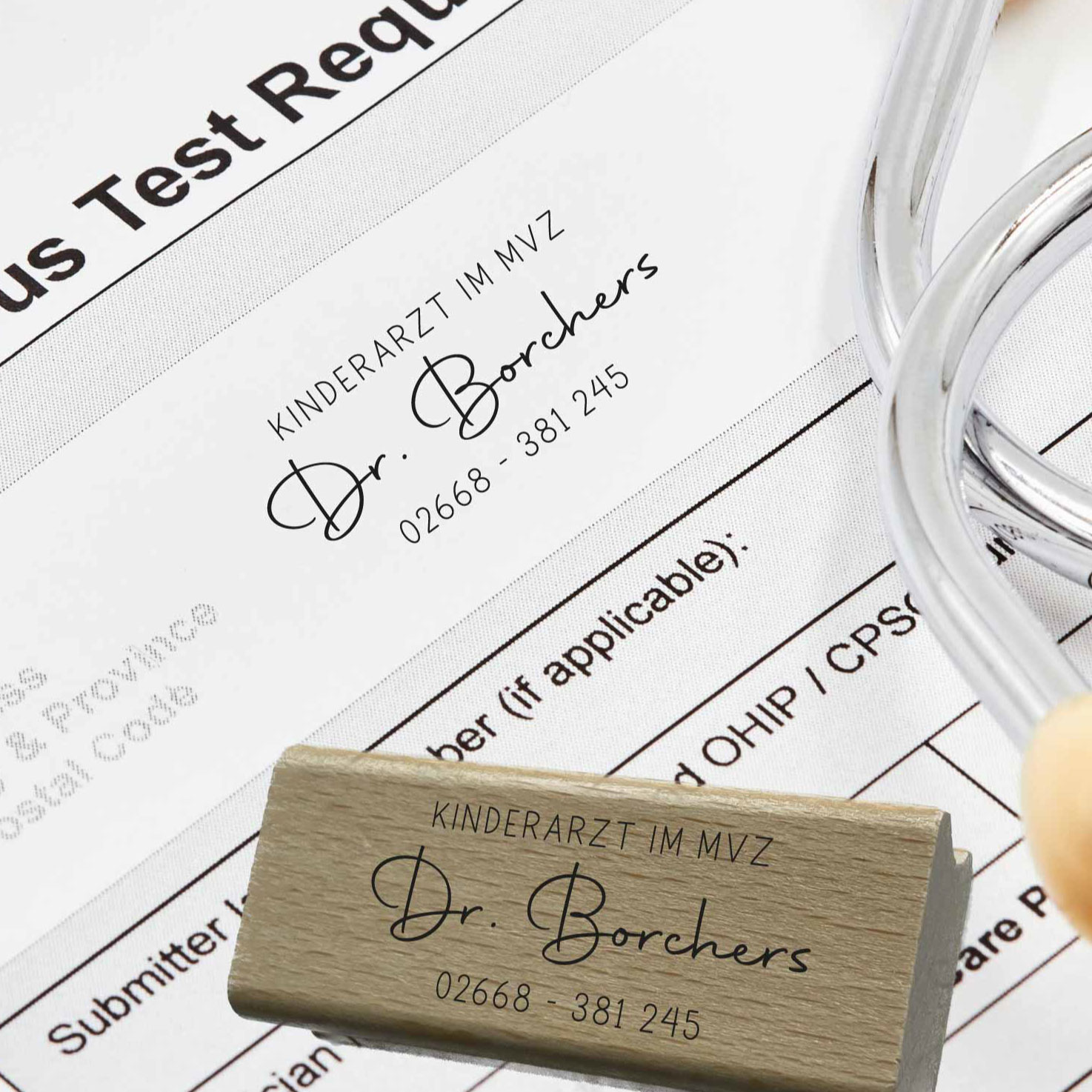 Praxisstempel | Arztstempel – passend für's Impfausweis-Feld