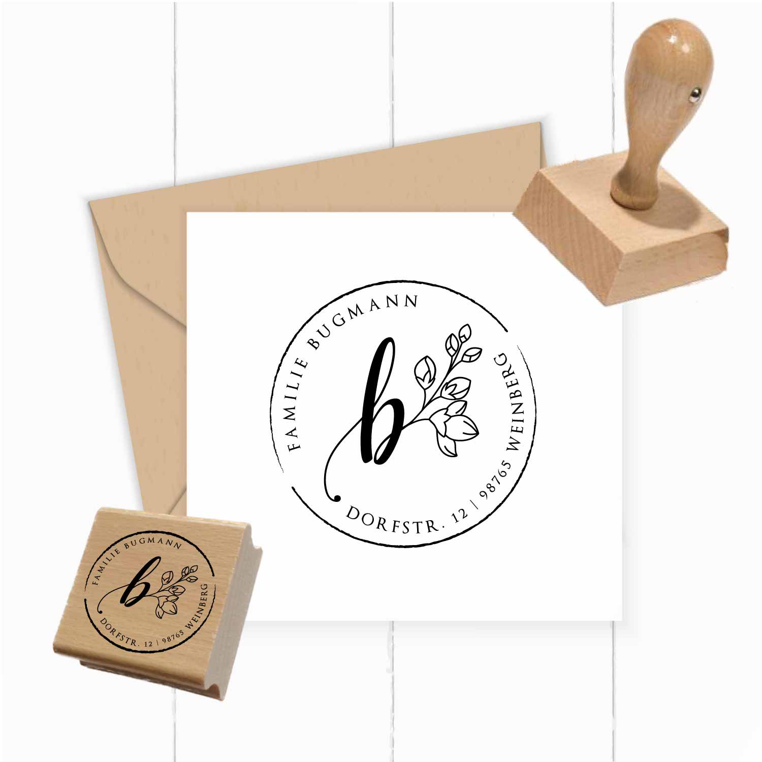 Personalisierter Adresstempel "Bugmann" | 4–10 cm 