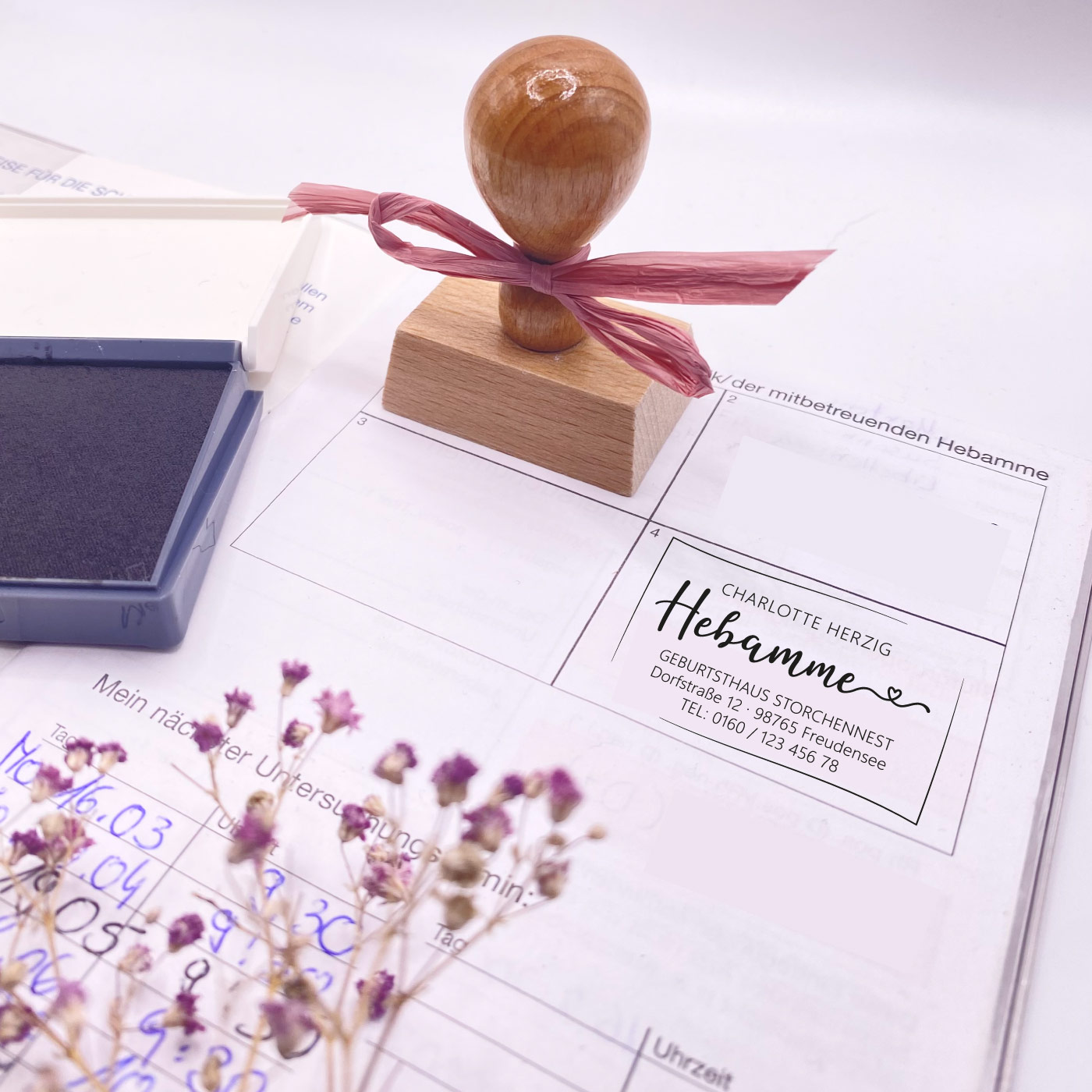 Adressstempel für Hebammen & Geburtshelfer – personalisiert