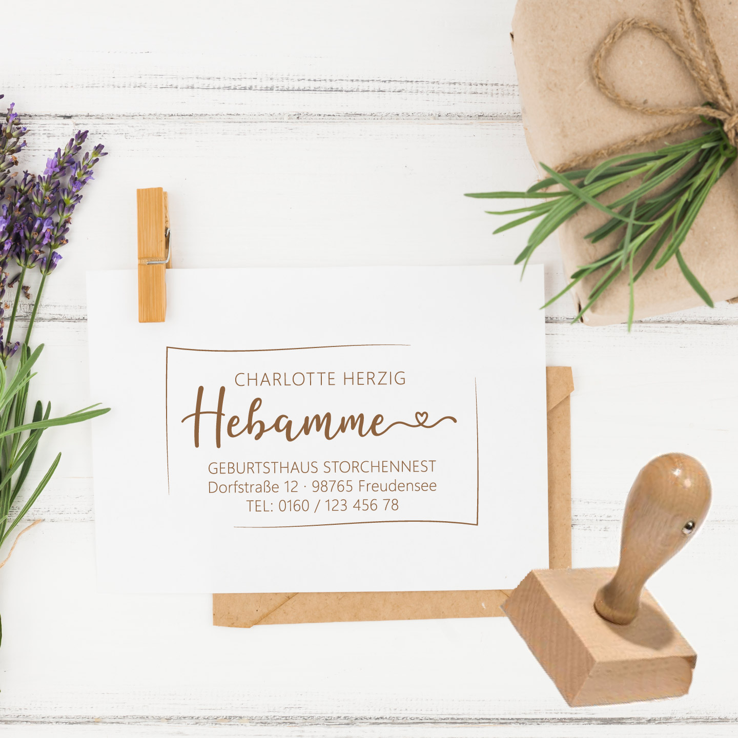Adressstempel für Hebammen & Geburtshelfer – personalisiert