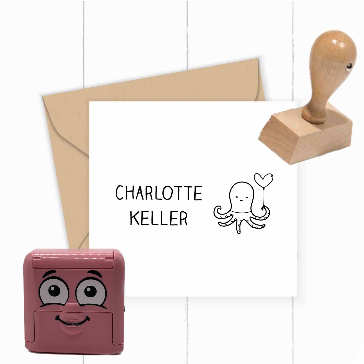 Dein personalisierter Textilstempel „Krake“ | 38 x 14 mm