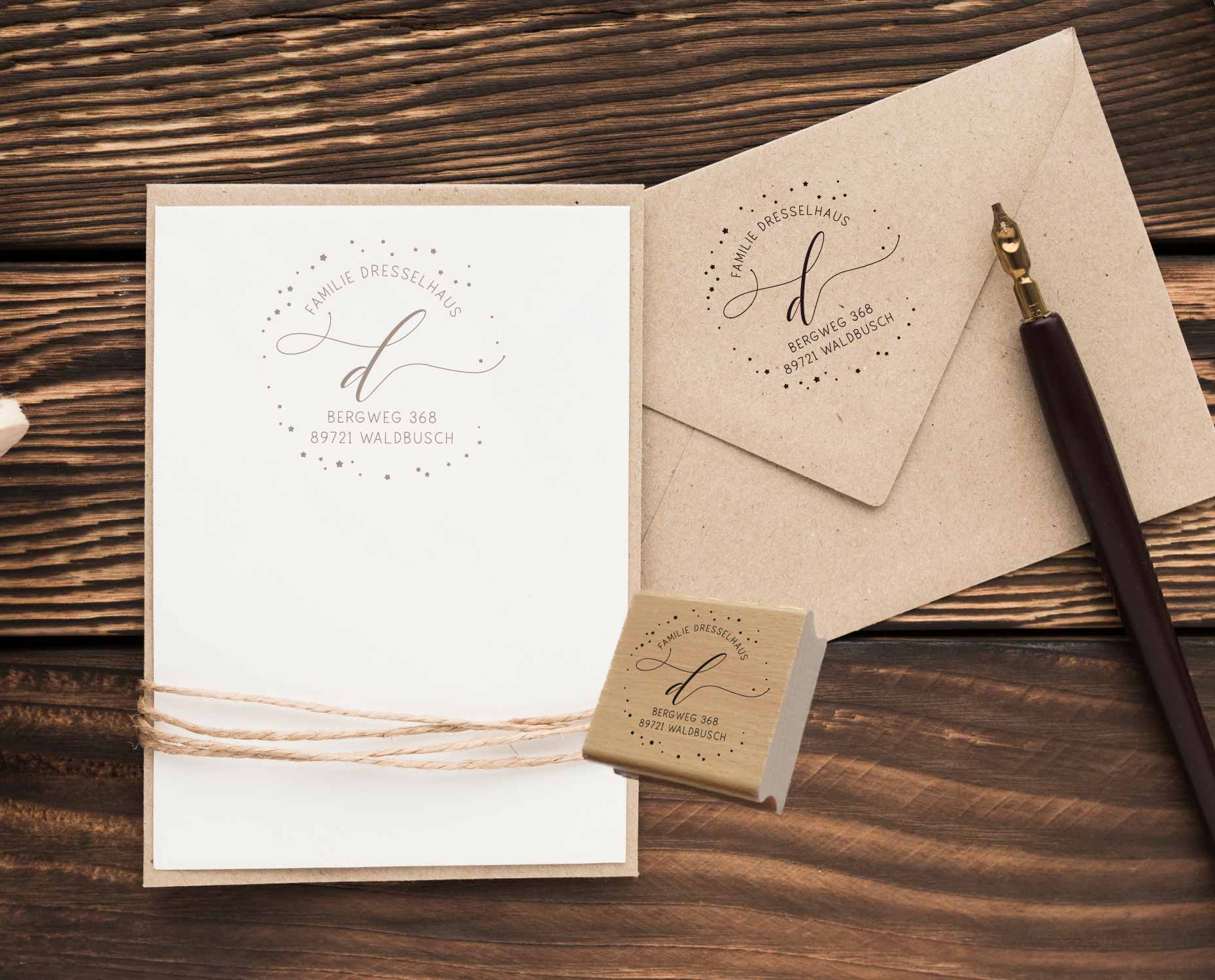 Personalisierter Adresstempel "Dresselhaus" | 4–10 cm