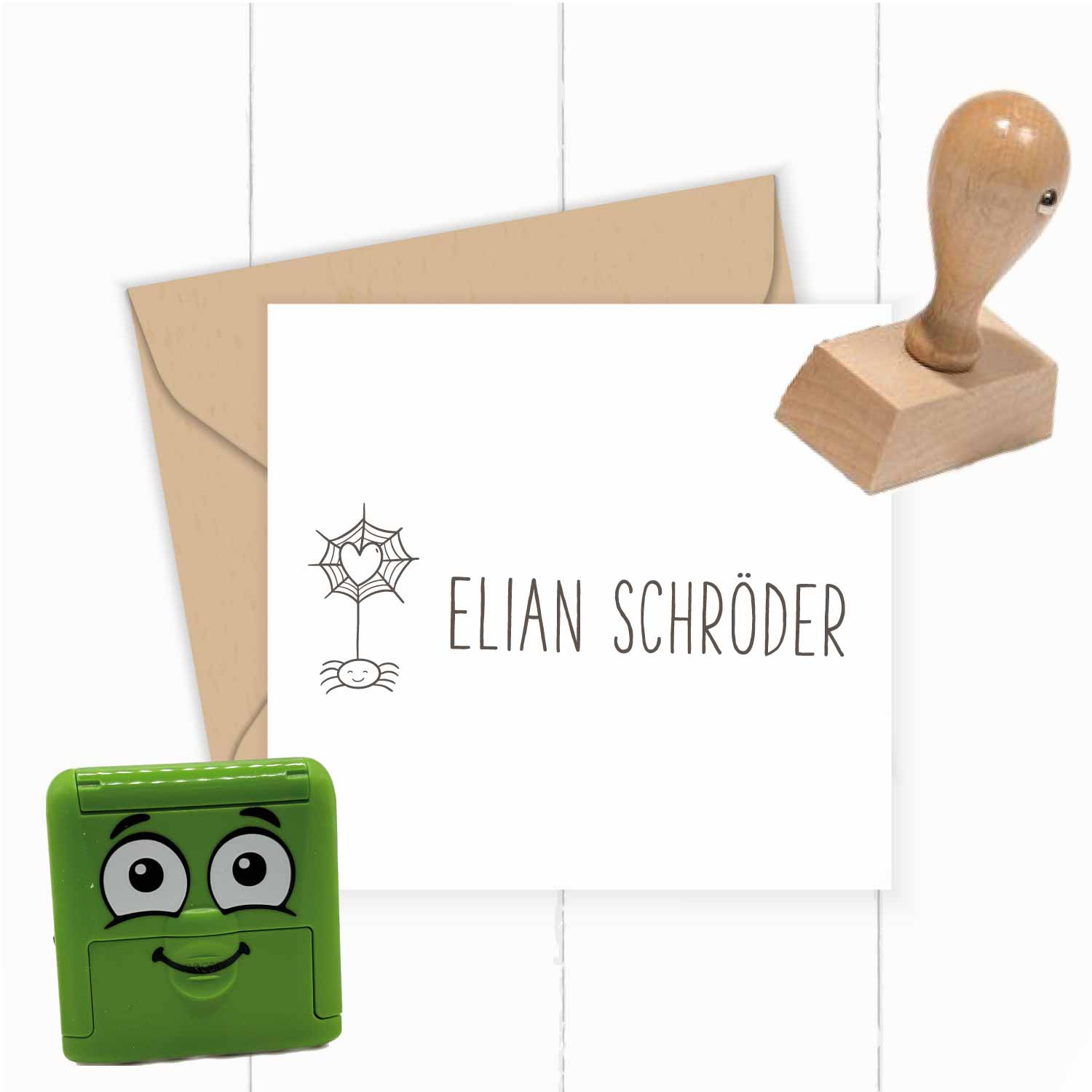 Dein personalisierter Textilstempel „Spinne“ | 38 x 14 mm