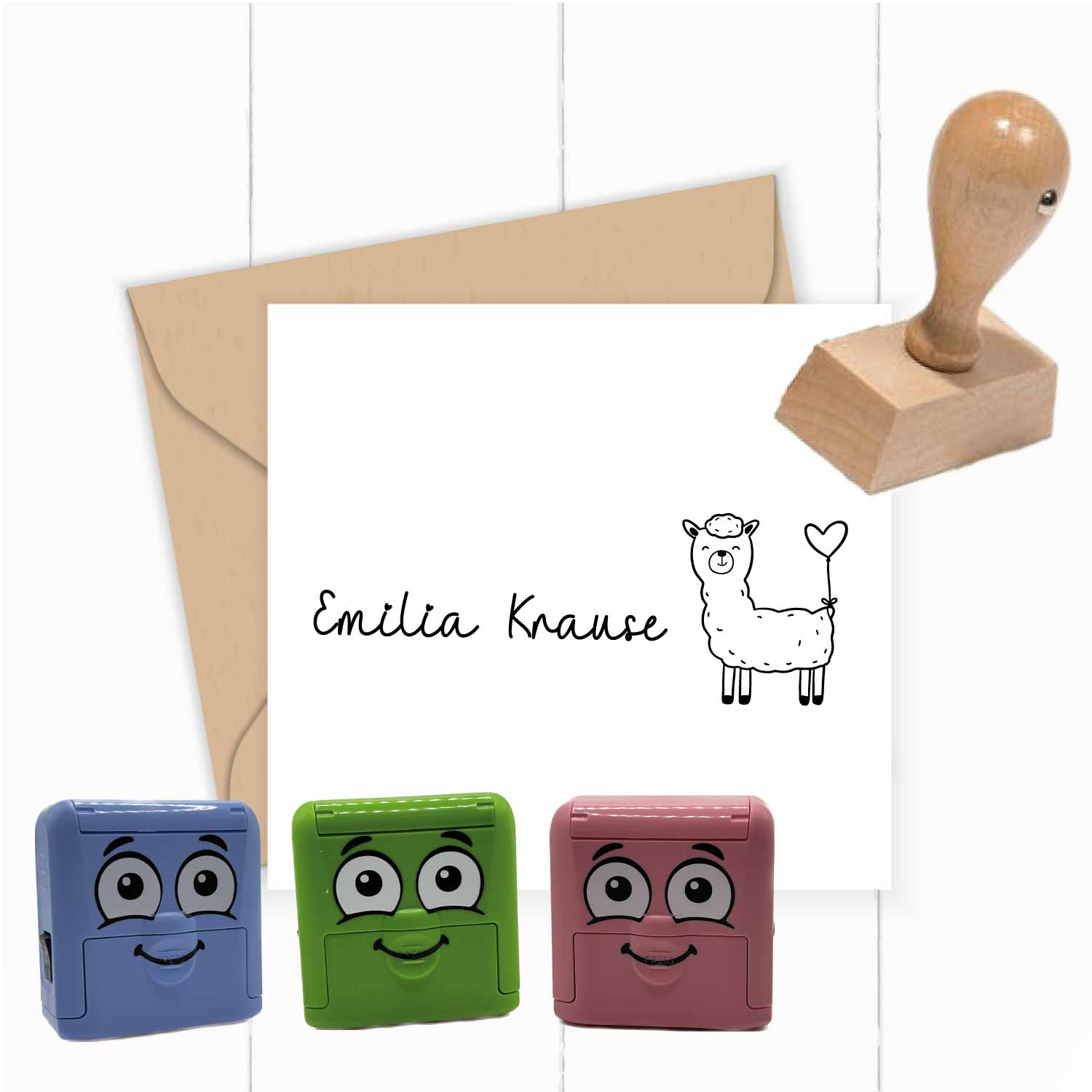 Dein personalisierter Textilstempel „Lama“ | 38 x 14 mm