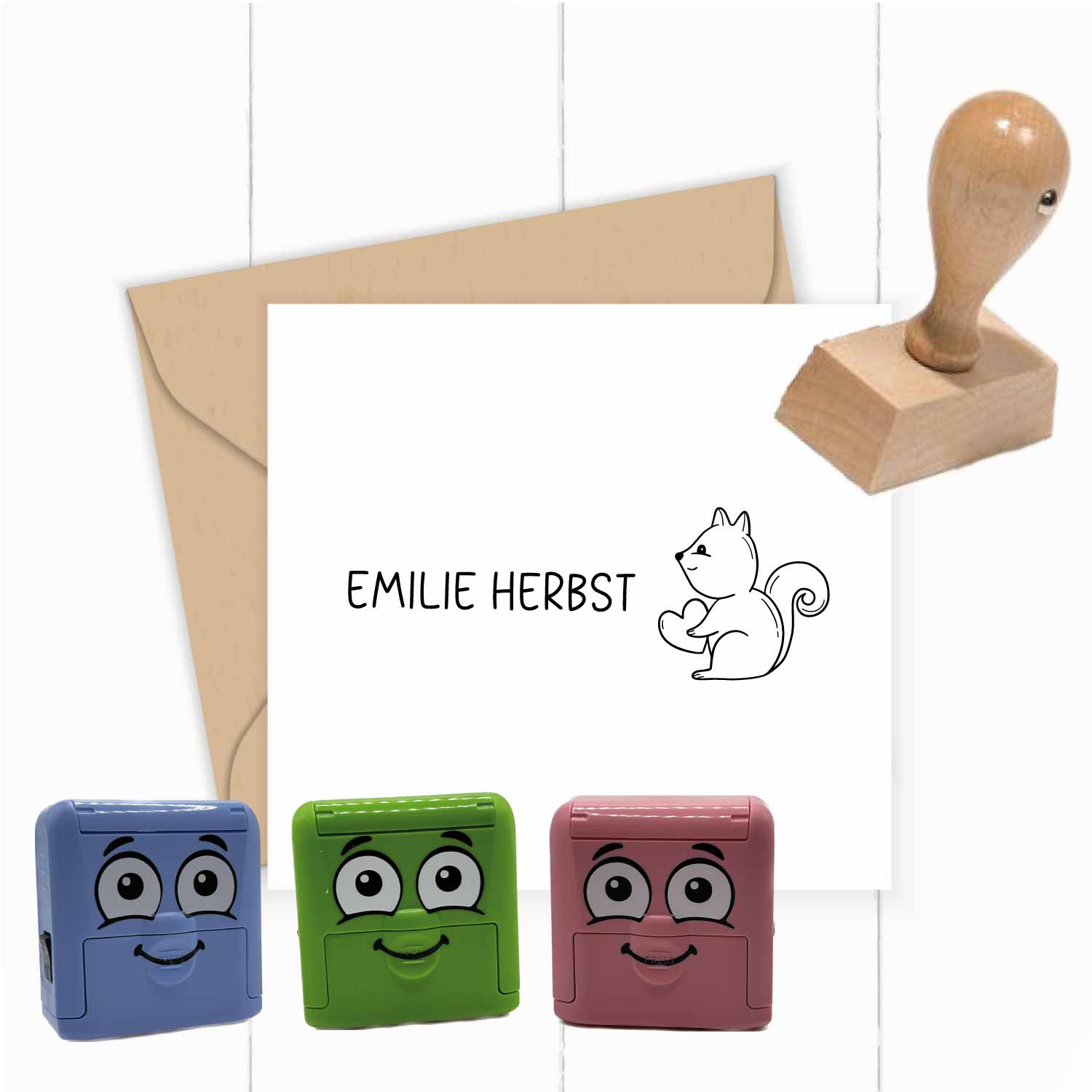 Dein personalisierter Textilstempel „Eichhörnchen“ | 38 x 14 mm