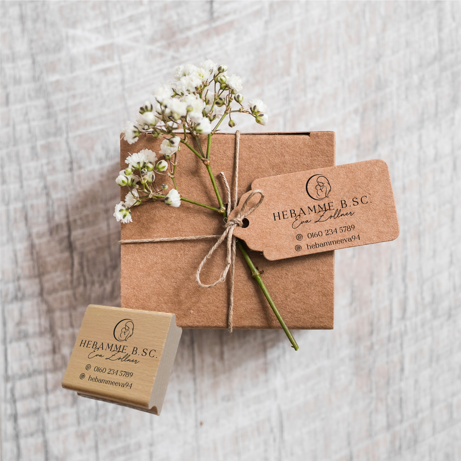 AdressSTEMPEL für Hebammen und Geburtshelfer "Eva"