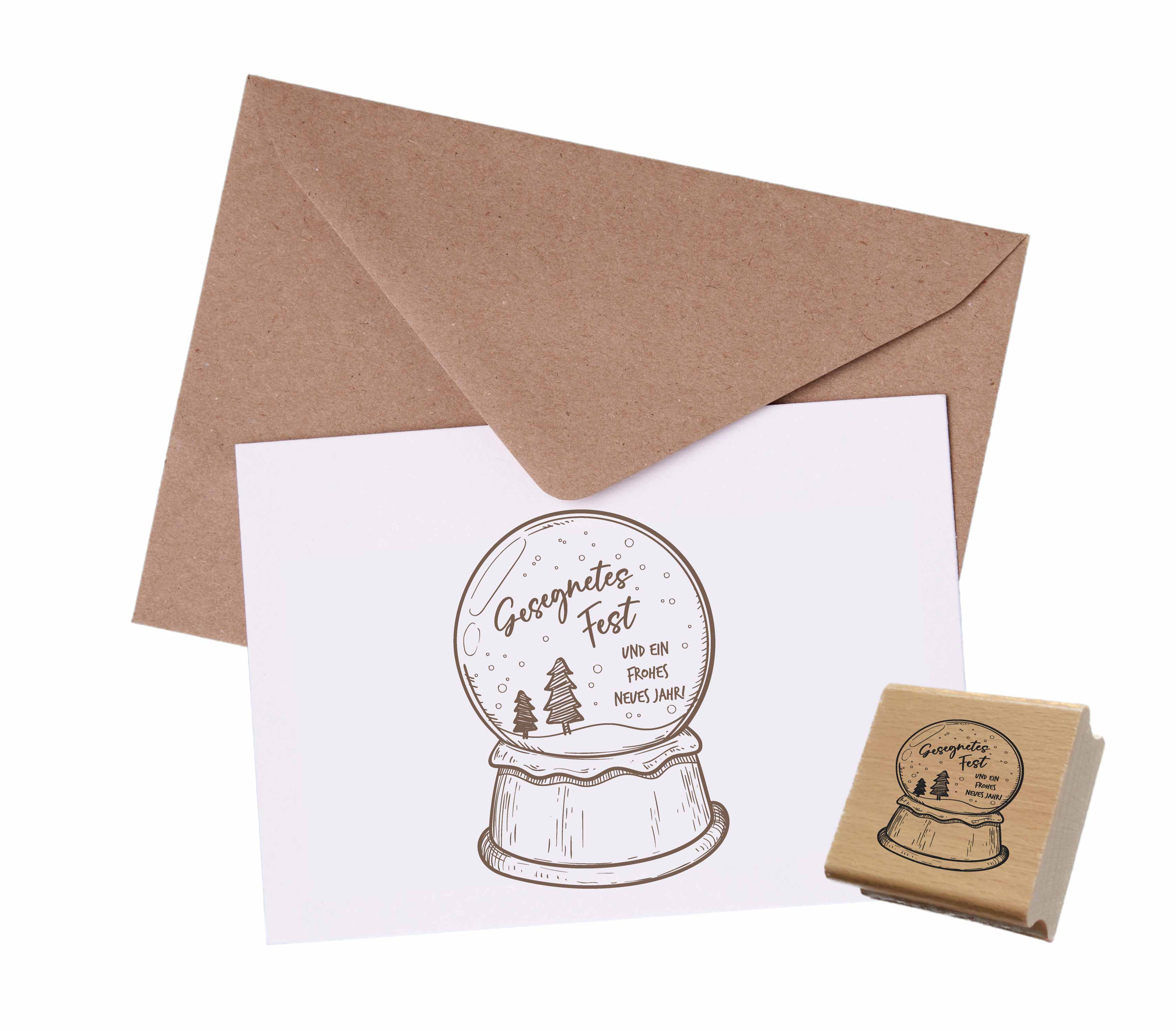 WeihnachtsSTEMPEL Kugel "Gesegnete Fest"