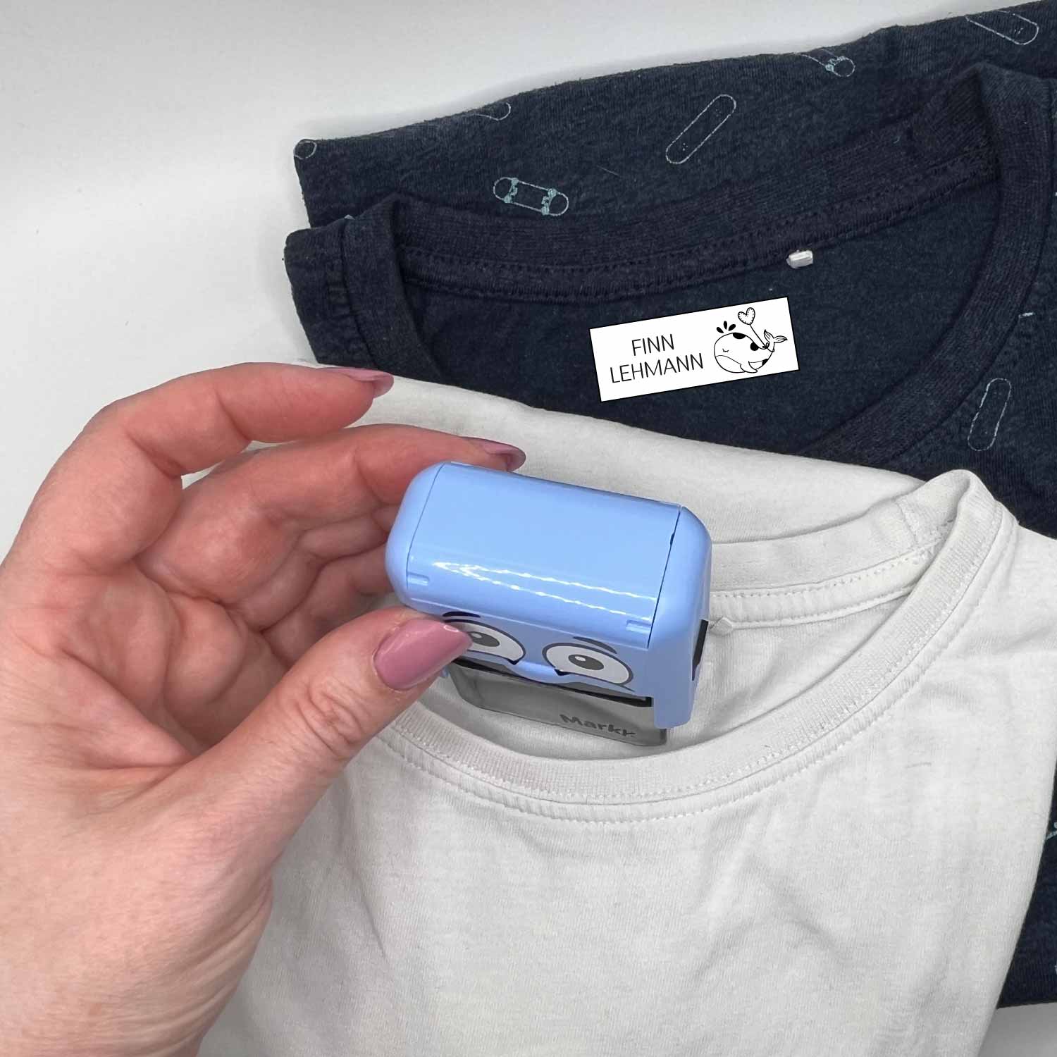 Dein personalisierter Textilstempel „Wal“ | 38 x 14 mm