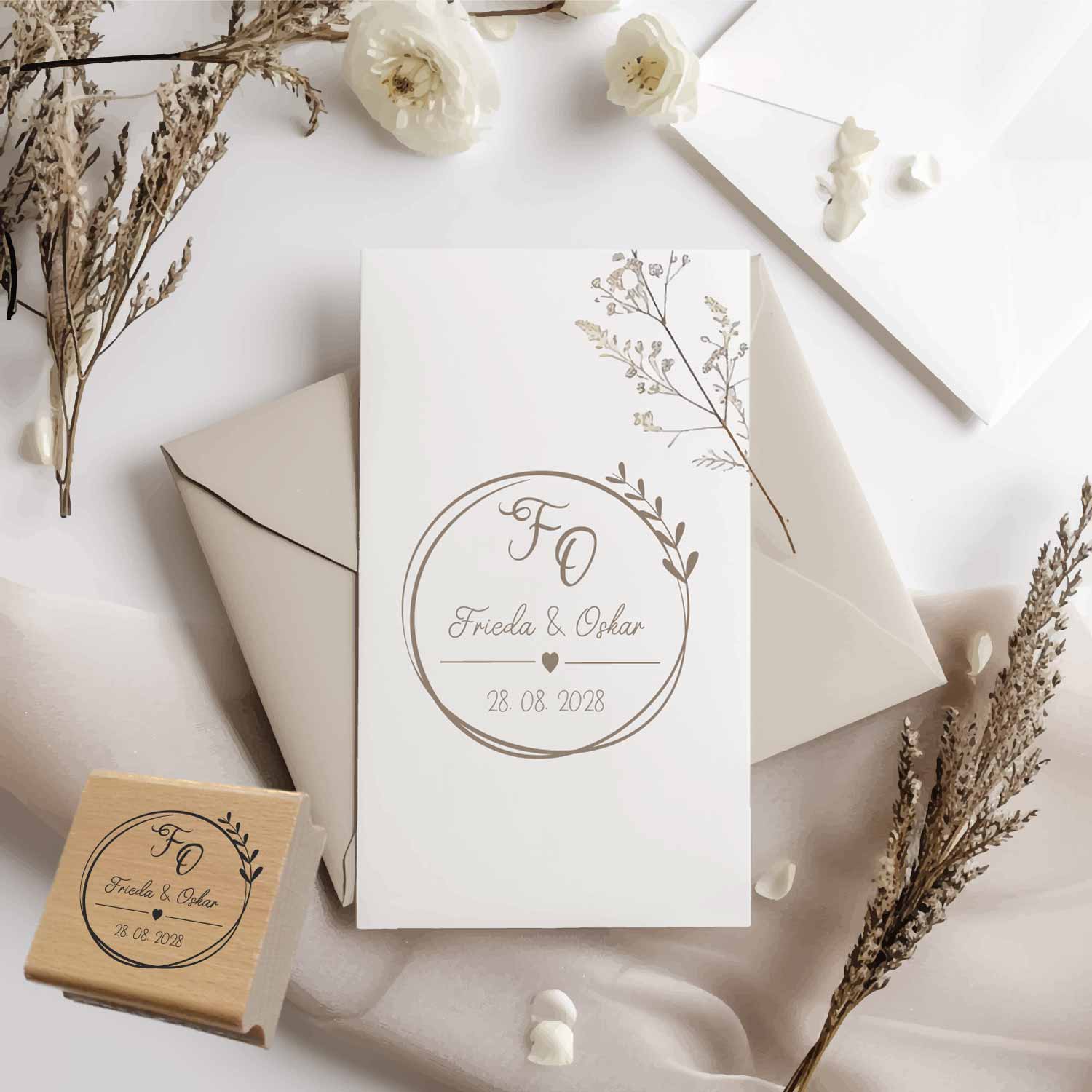 Personalisierter Hochzeits-STEMPEL "Frieda"