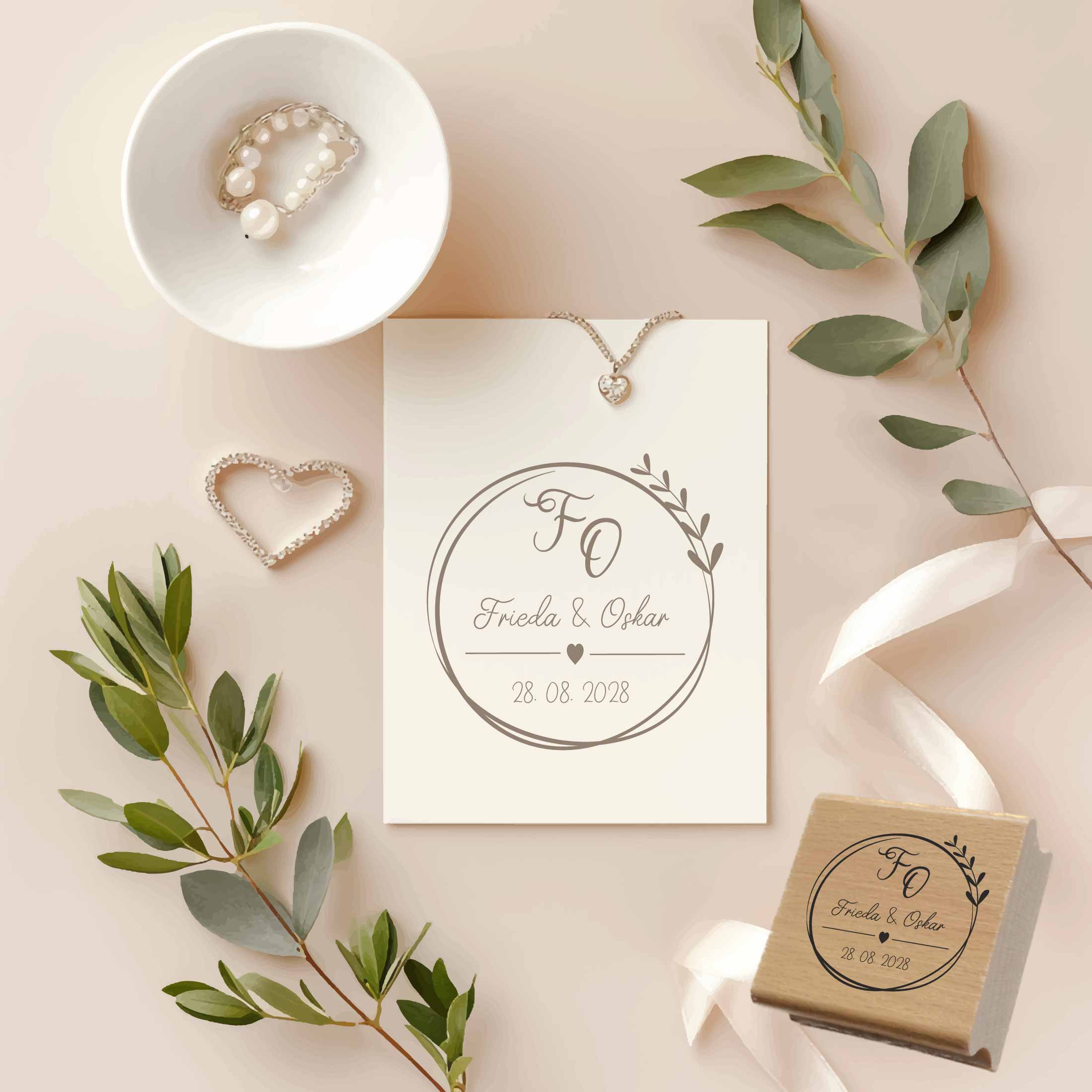Personalisierter Hochzeits-STEMPEL "Frieda"