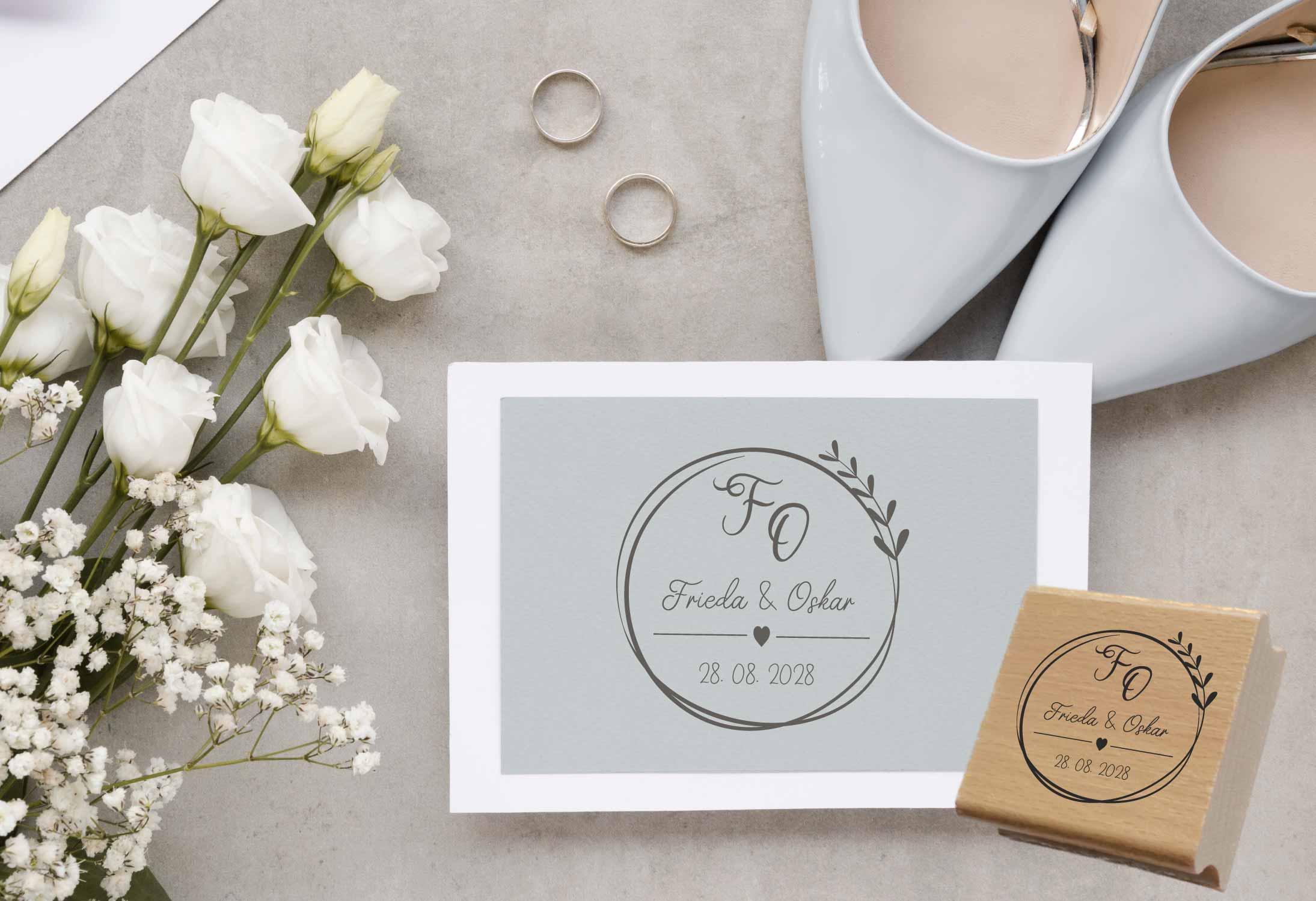Personalisierter Hochzeits-STEMPEL "Frieda"