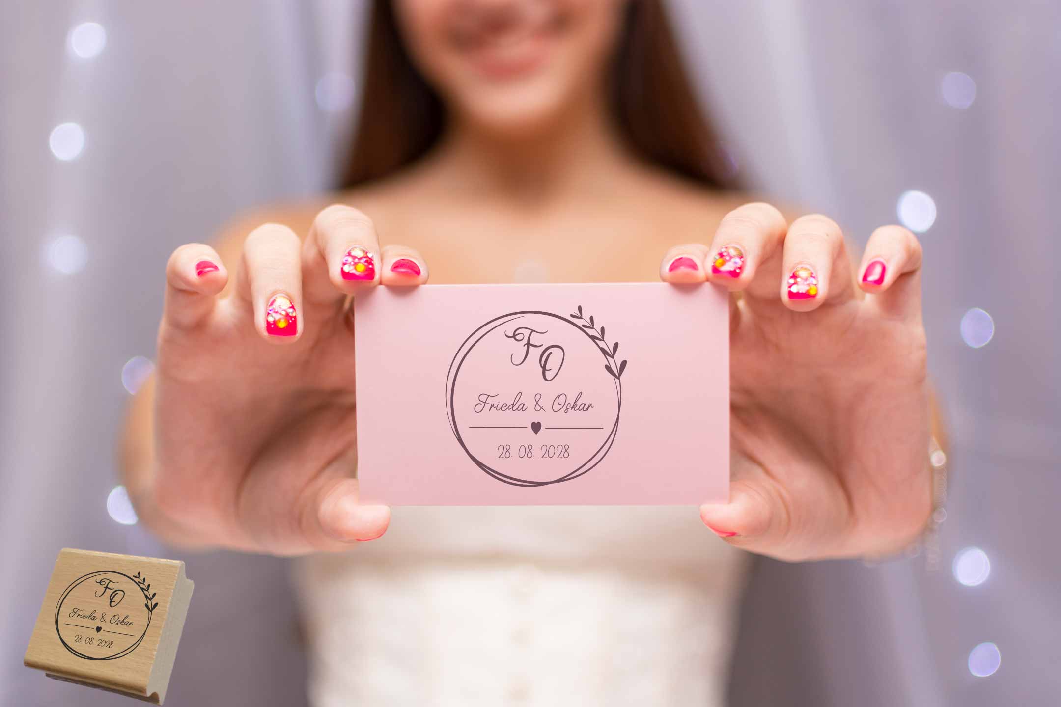 Personalisierter Hochzeits-STEMPEL "Frieda"