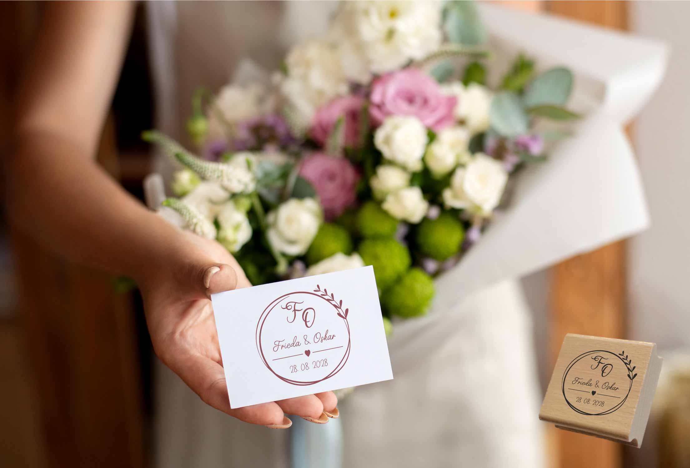 Personalisierter Hochzeits-STEMPEL "Frieda"
