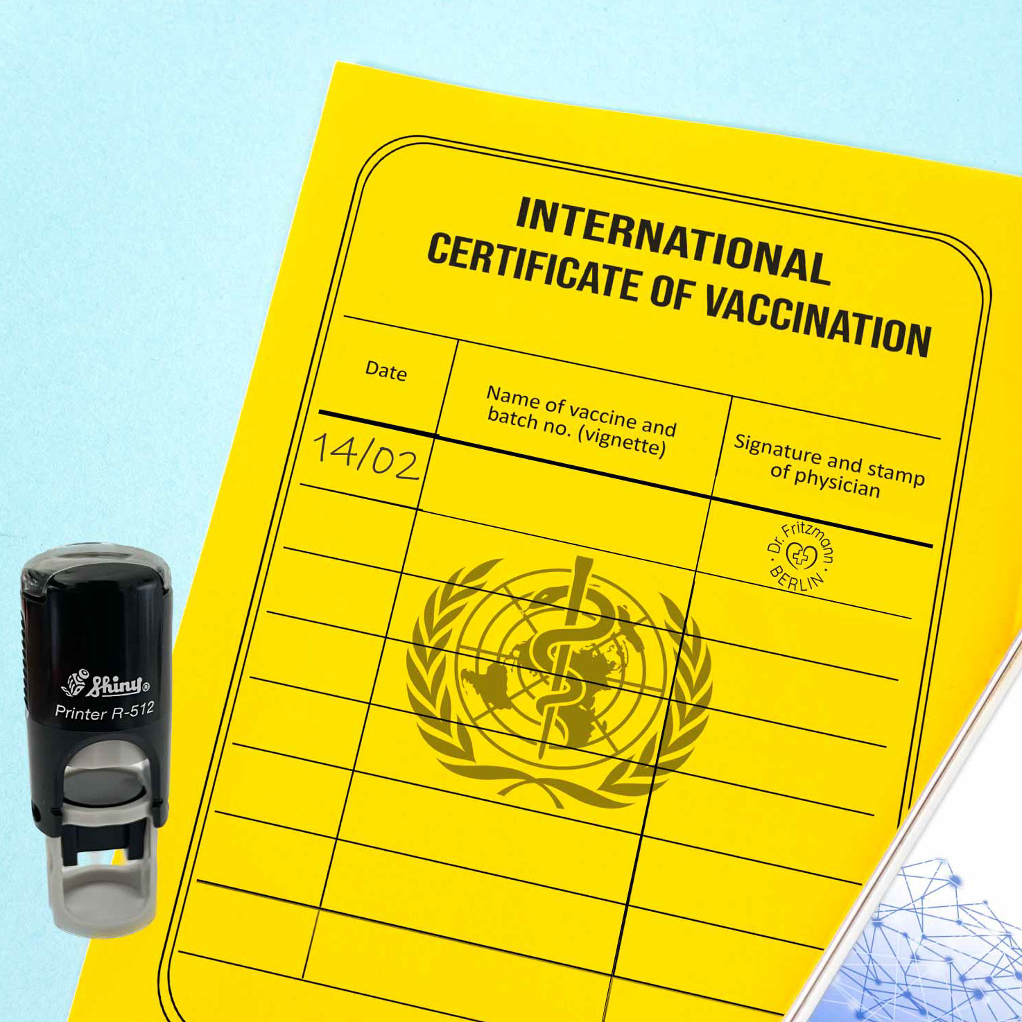 Praxisstempel | Arztstempel – 12 mm passend f. Impfausweis-Feld