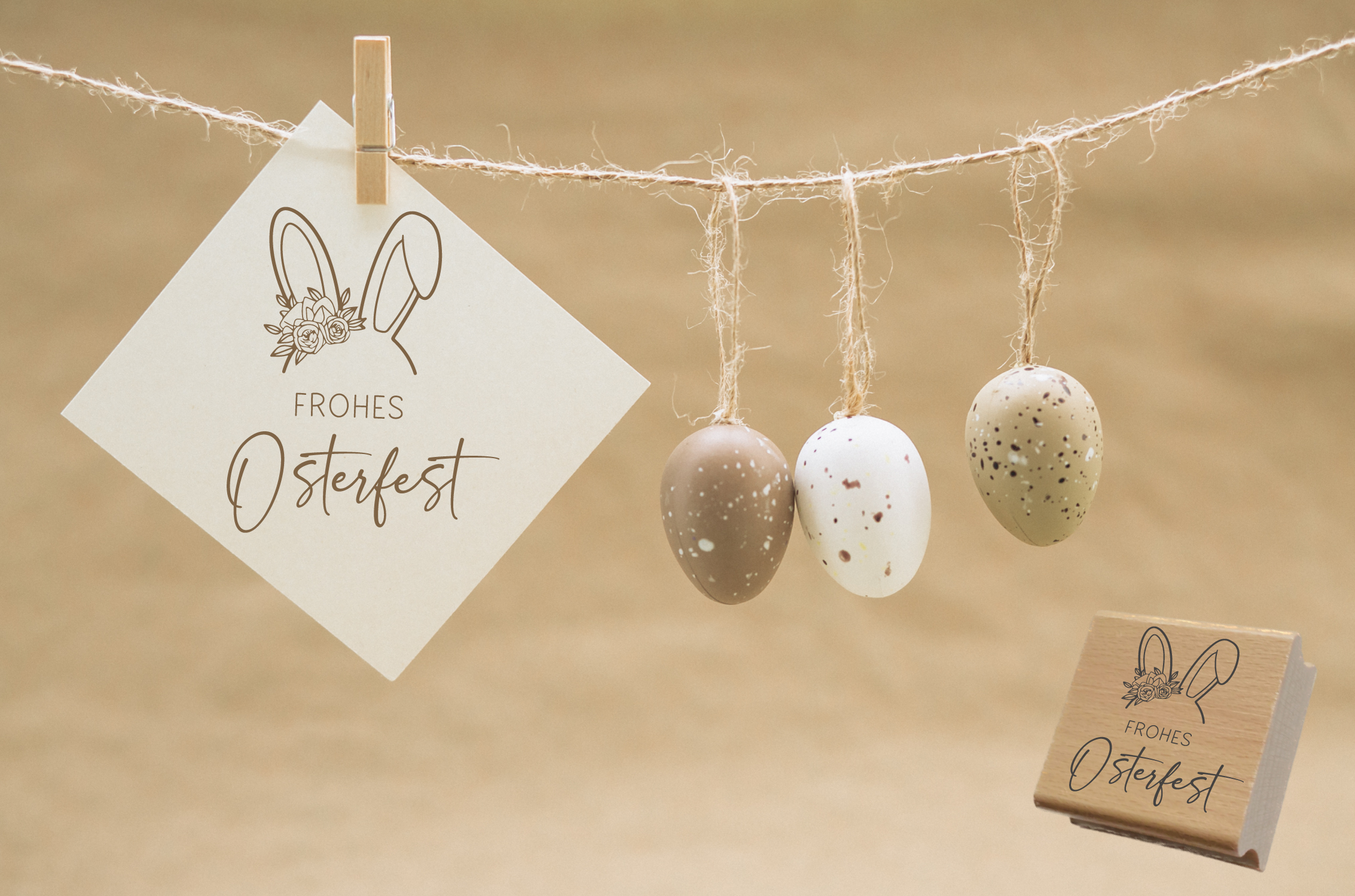 Oster-STEMPEL "Frohes Osterfest"