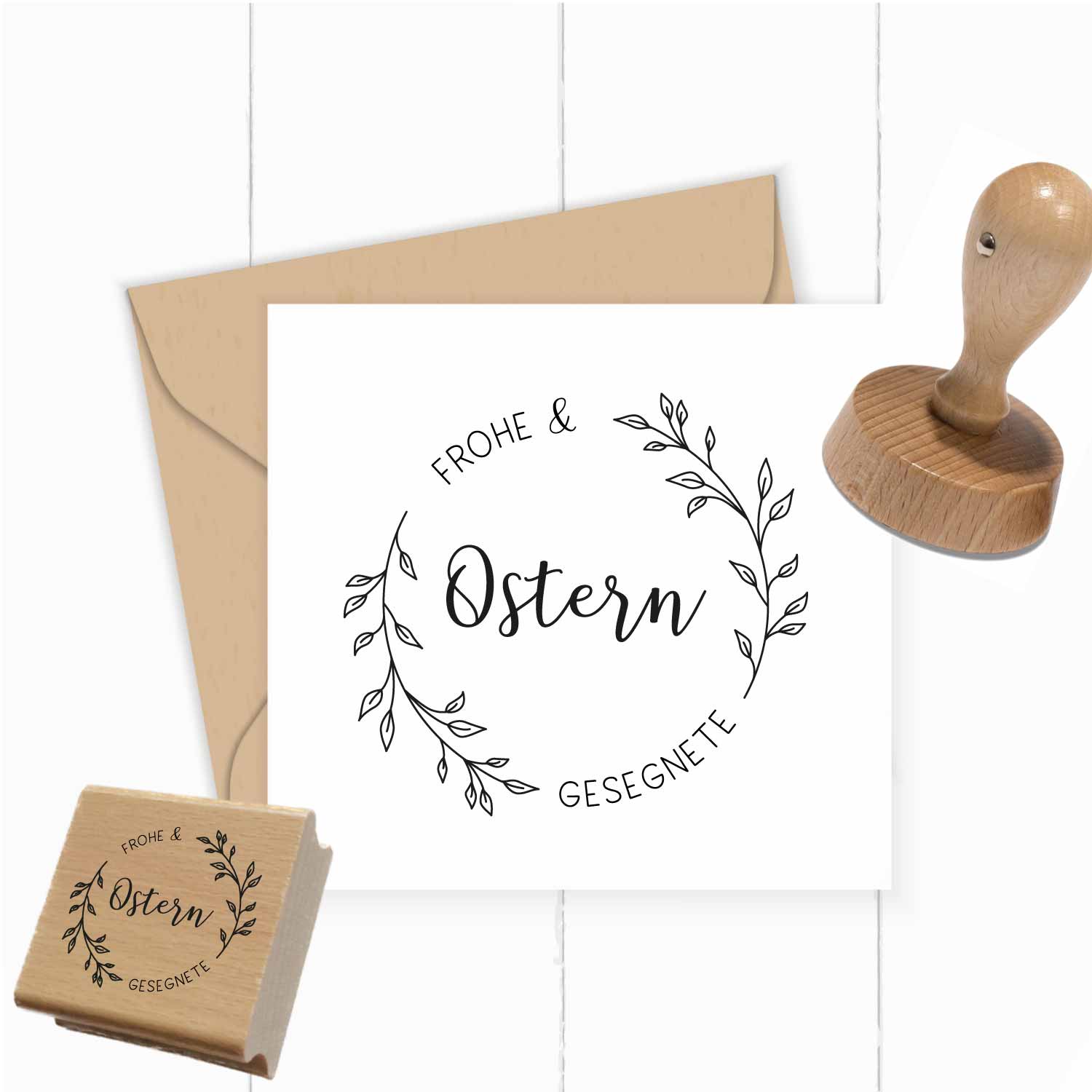 Oster-STEMPEL "Frohe & gesegnete Ostern"