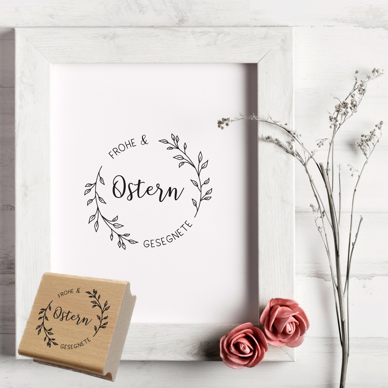 Oster-STEMPEL "Frohe & gesegnete Ostern"