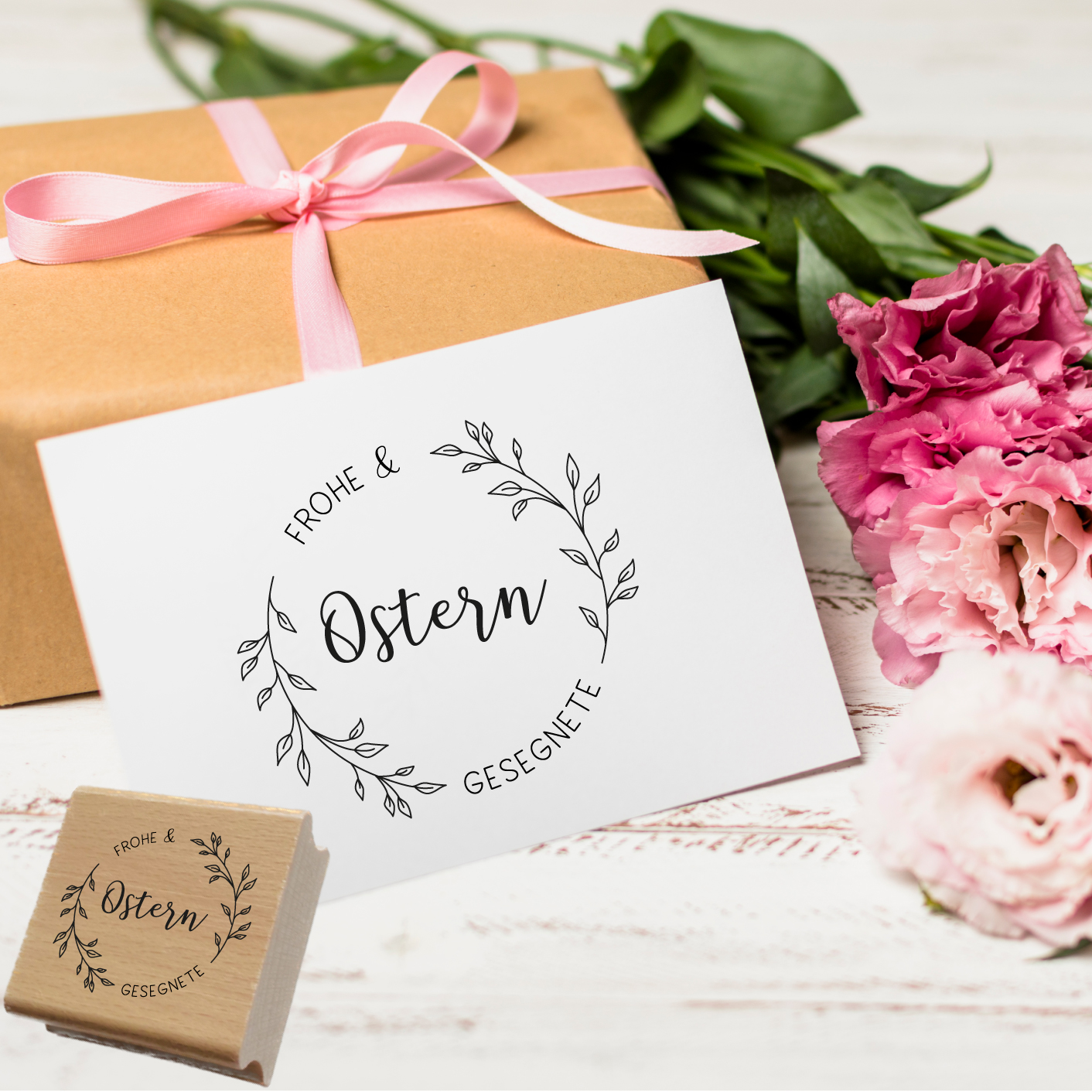 Oster-STEMPEL "Frohe & gesegnete Ostern"