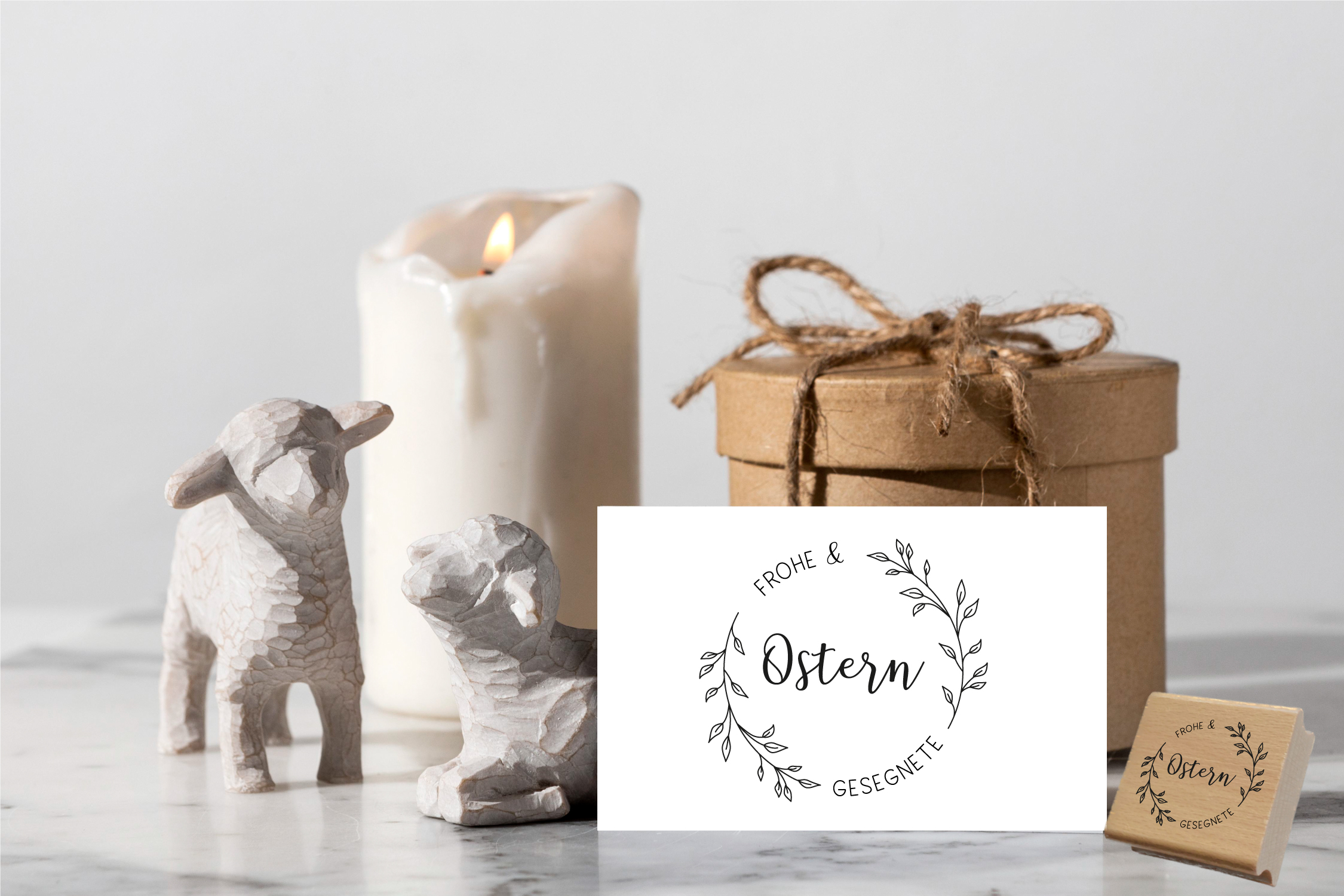 Oster-STEMPEL "Frohe & gesegnete Ostern"