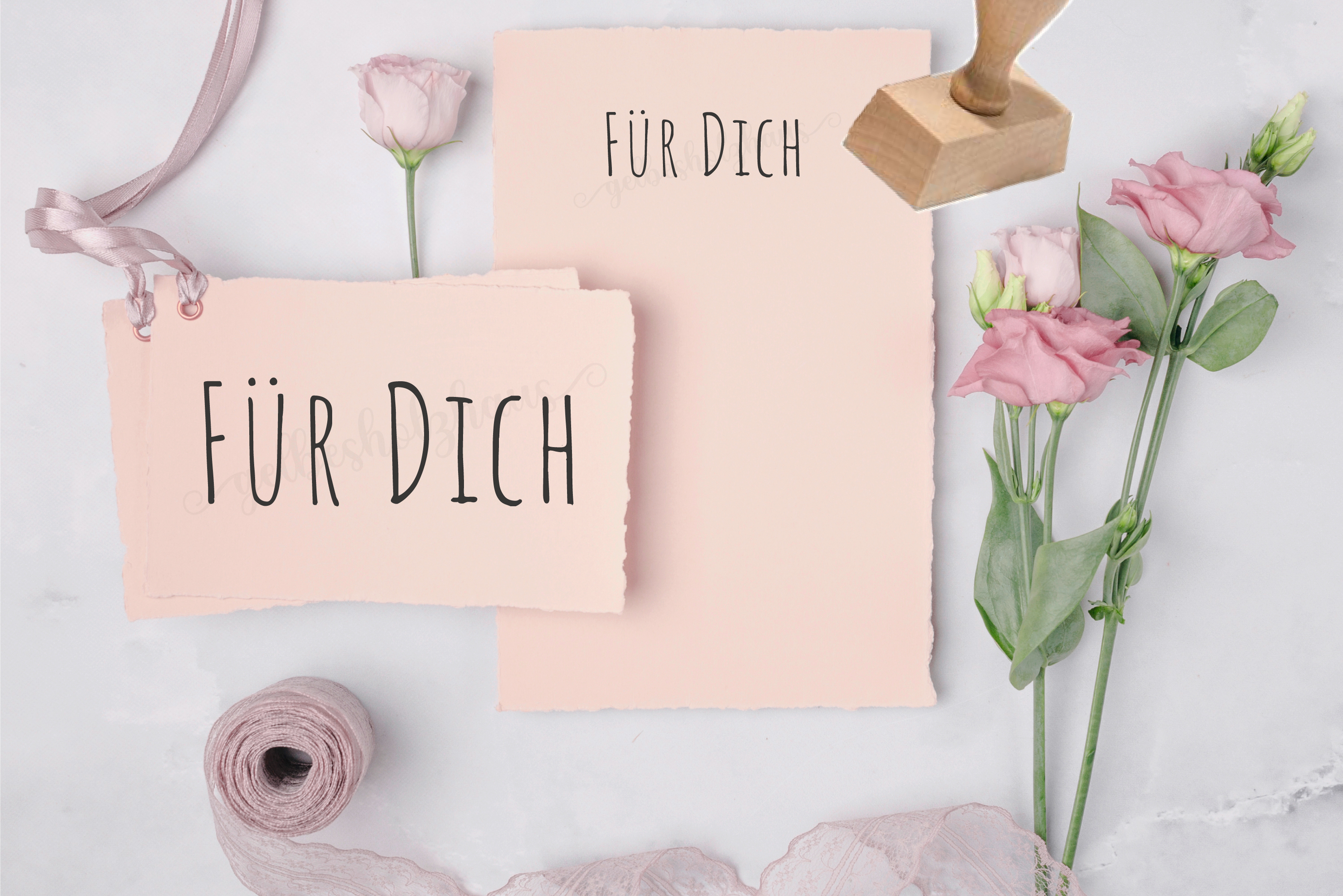 STEMPEL "für Dich" Großbuchstaben