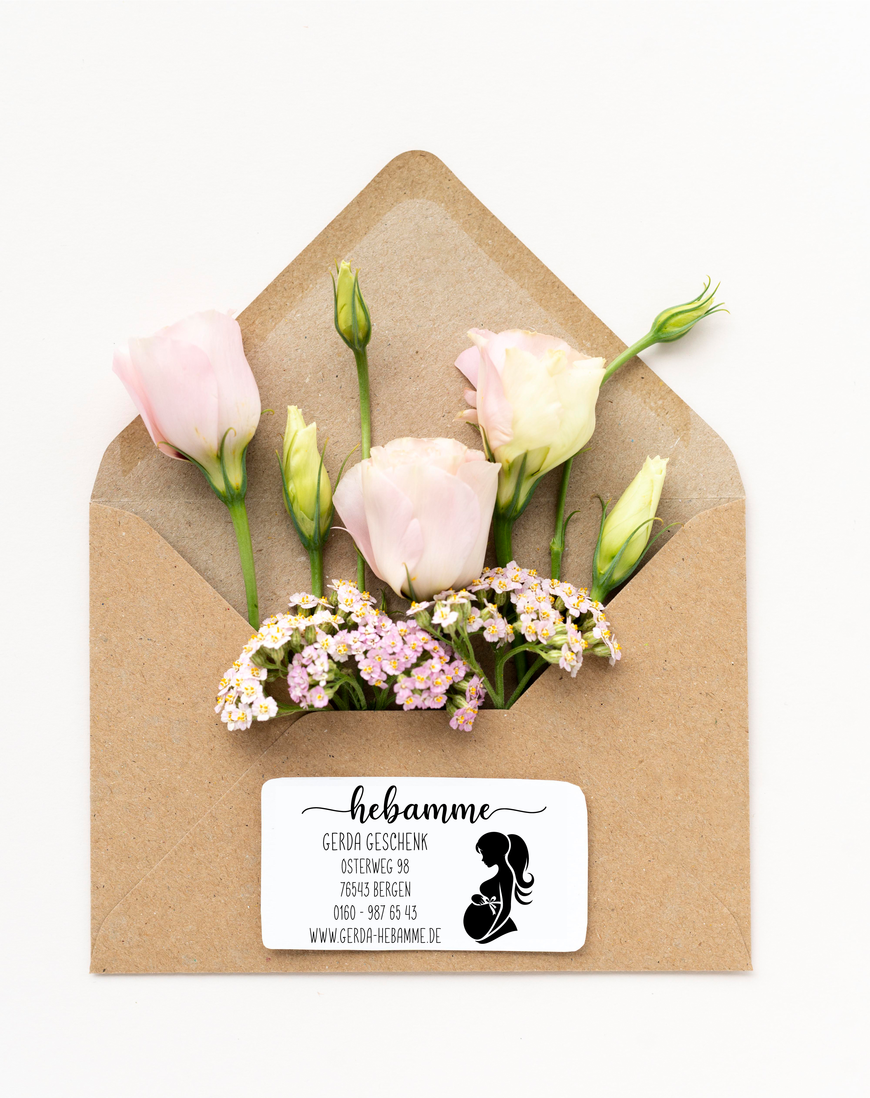 Personalisierter Hebammenstempel<br> – passend für den Mutterpass