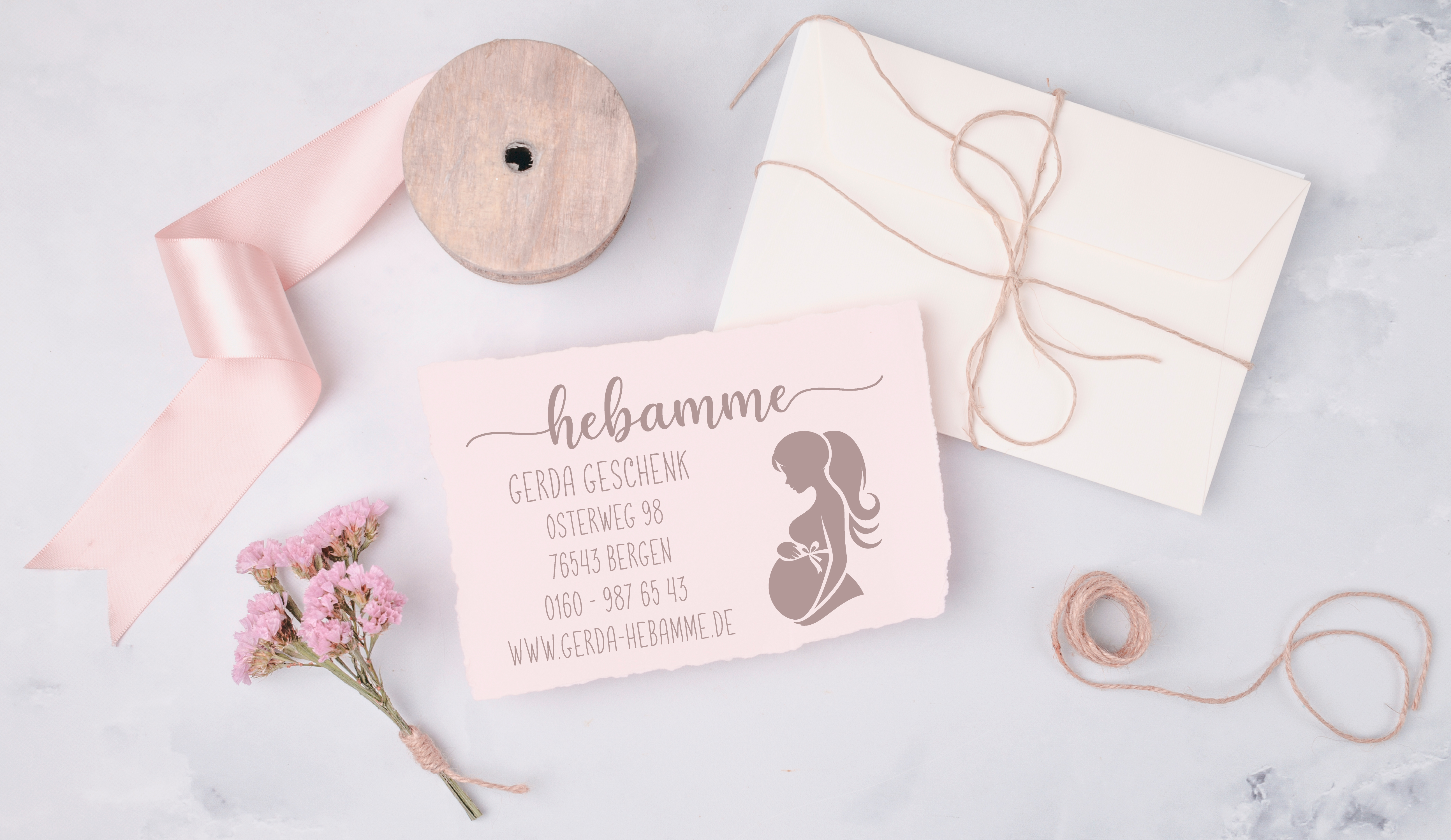 Personalisierter Hebammenstempel<br> – passend für den Mutterpass