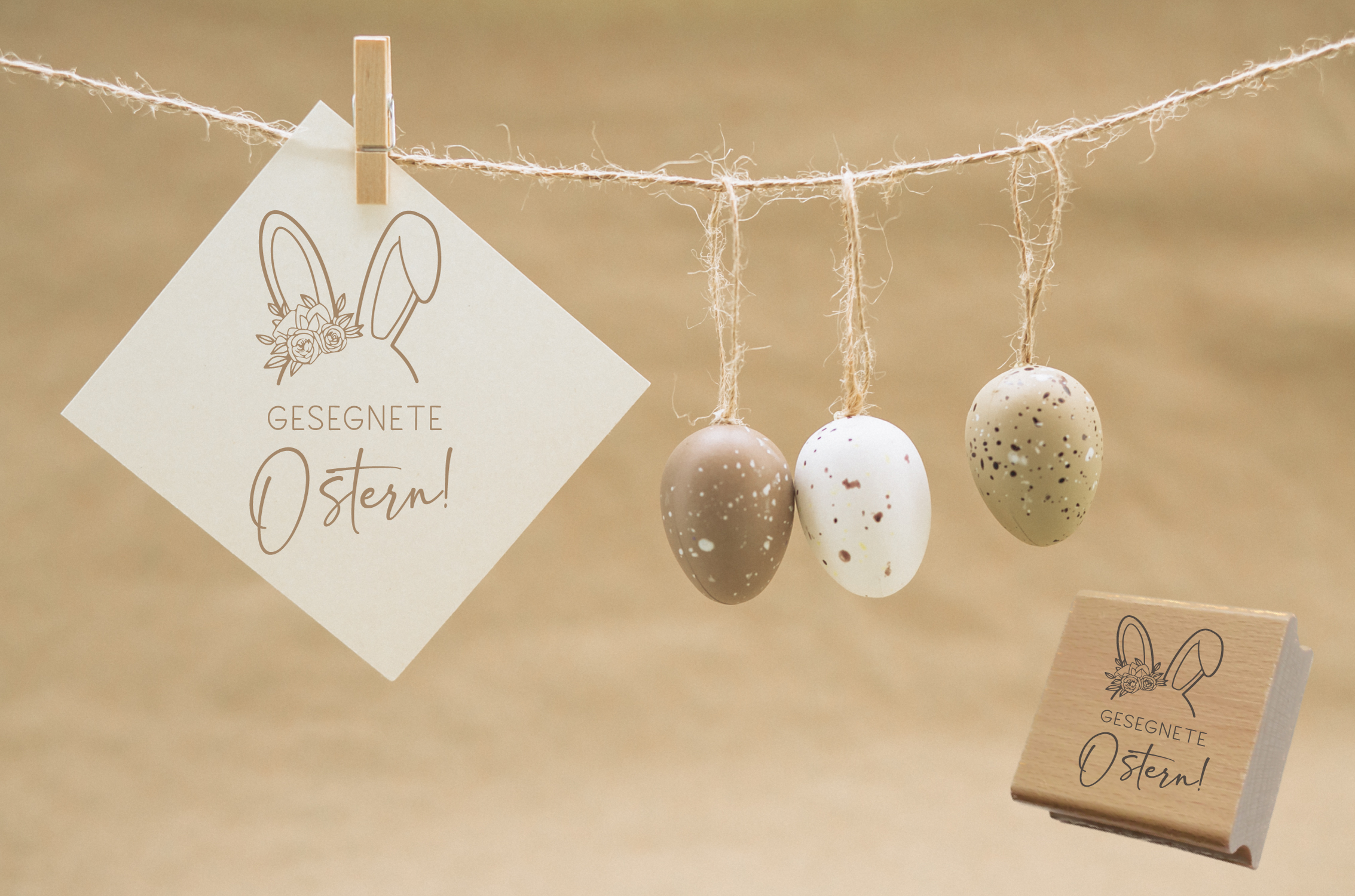 Oster-STEMPEL "gesegnete Ostern!"