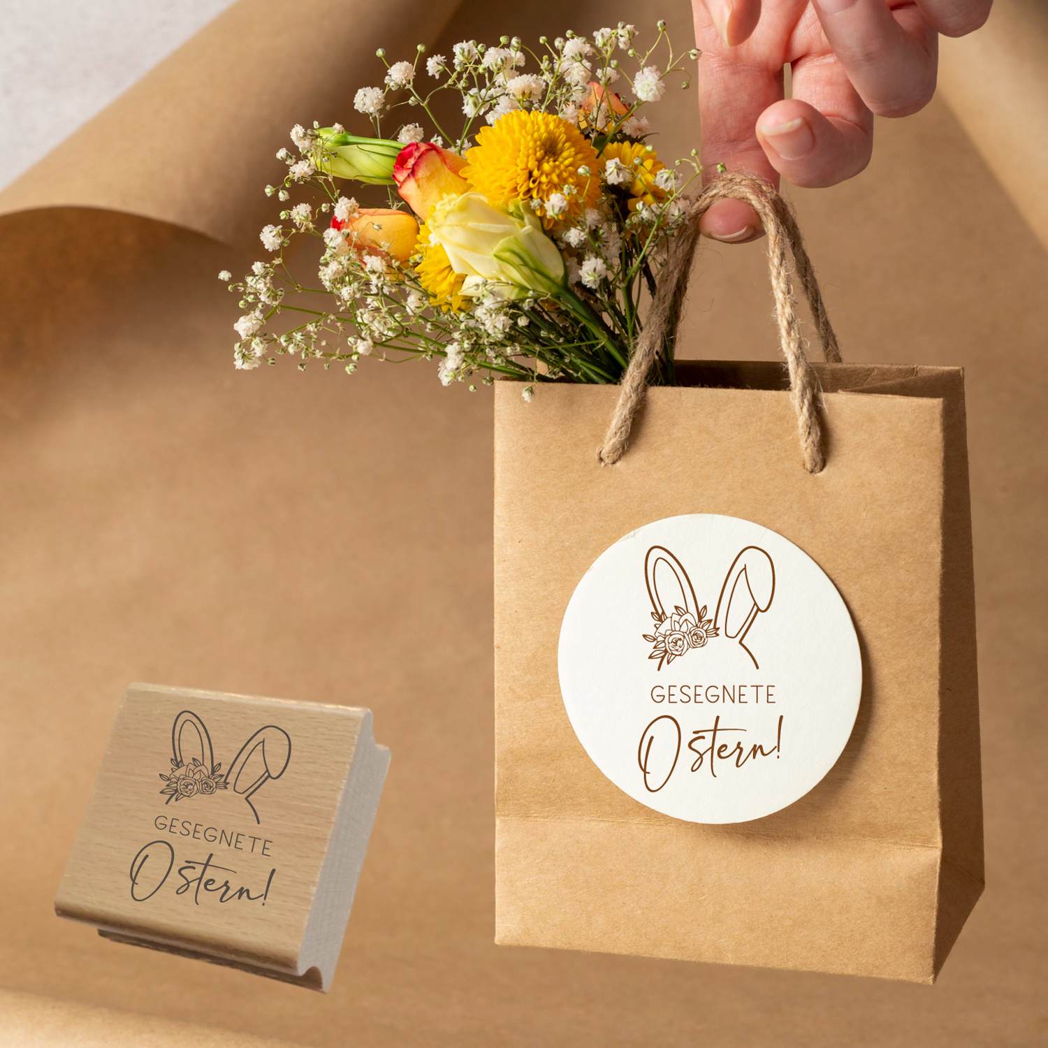 Oster-STEMPEL "gesegnete Ostern!"