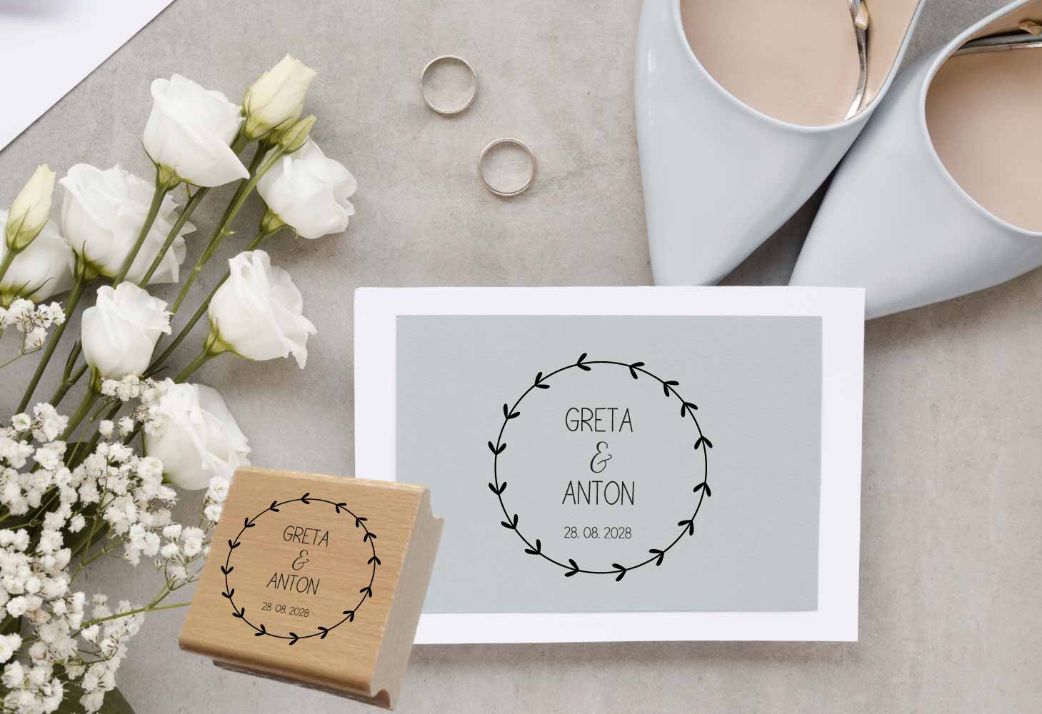 Personalisierter Hochzeits-STEMPEL "Greta"