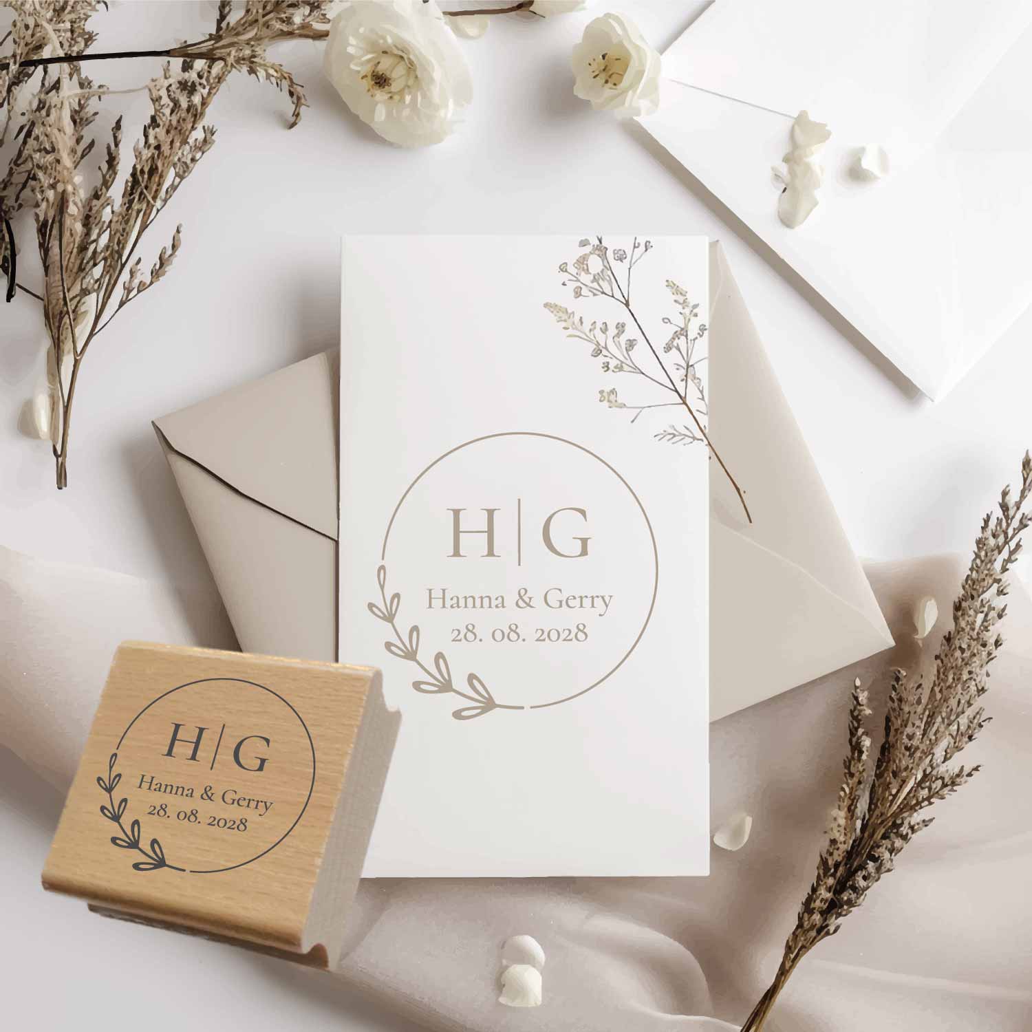 Personalisierter Hochzeits-STEMPEL "Hanna"