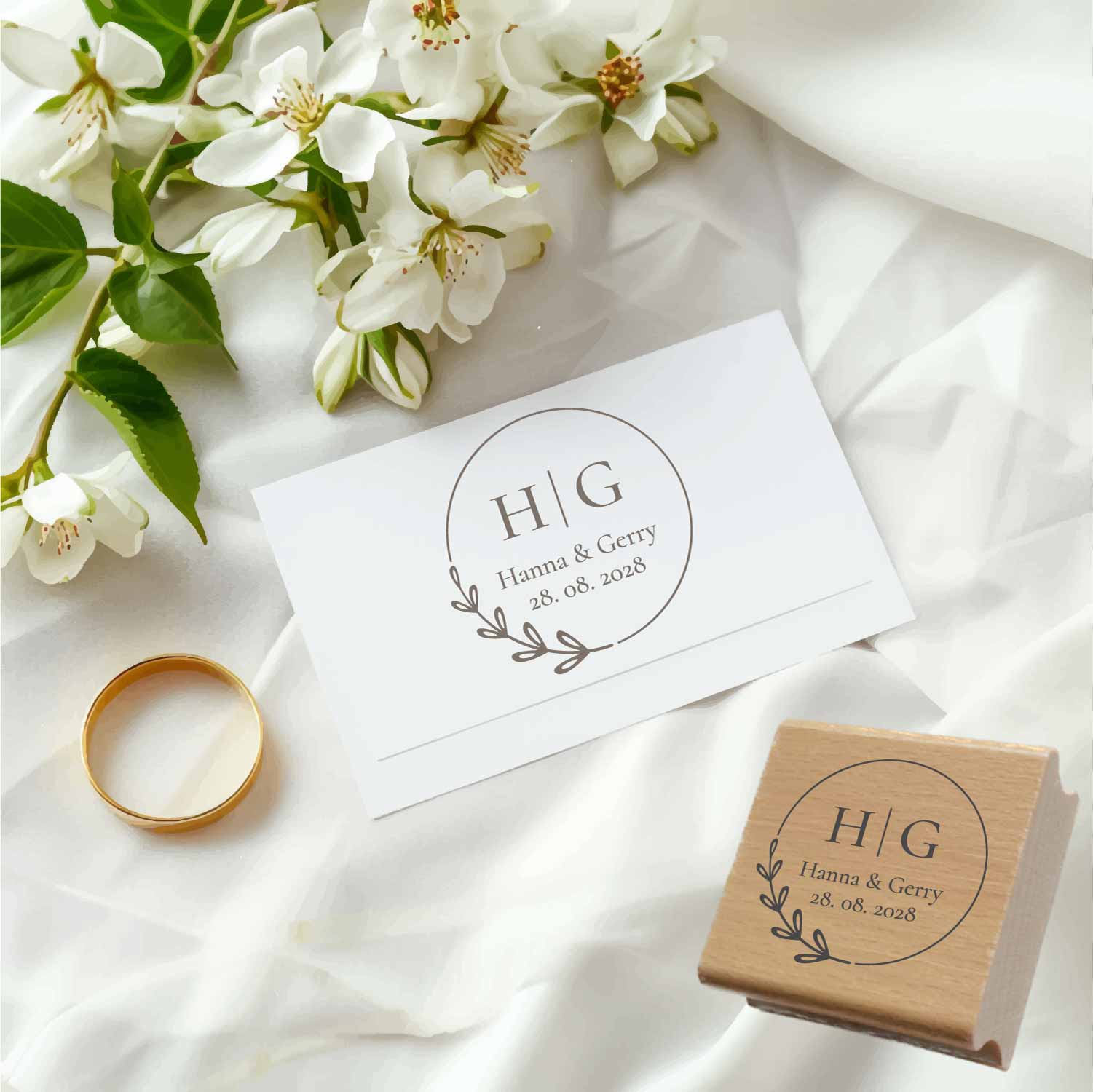 Personalisierter Hochzeits-STEMPEL "Hanna"