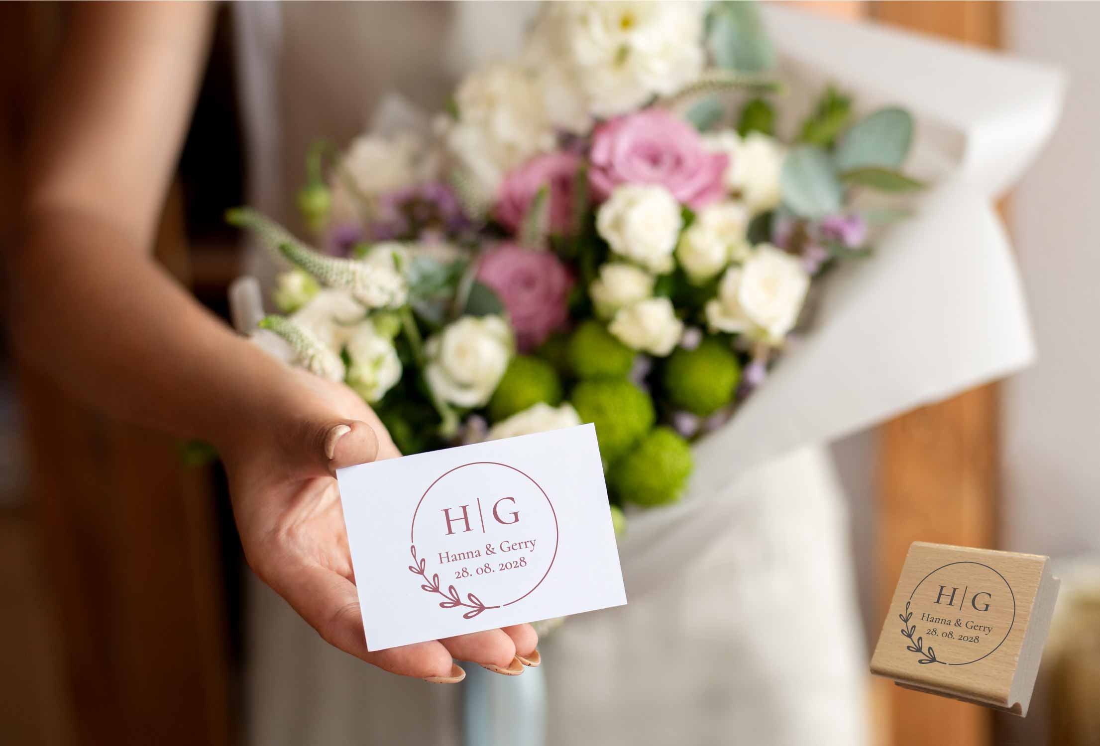 Personalisierter Hochzeits-STEMPEL "Hanna"