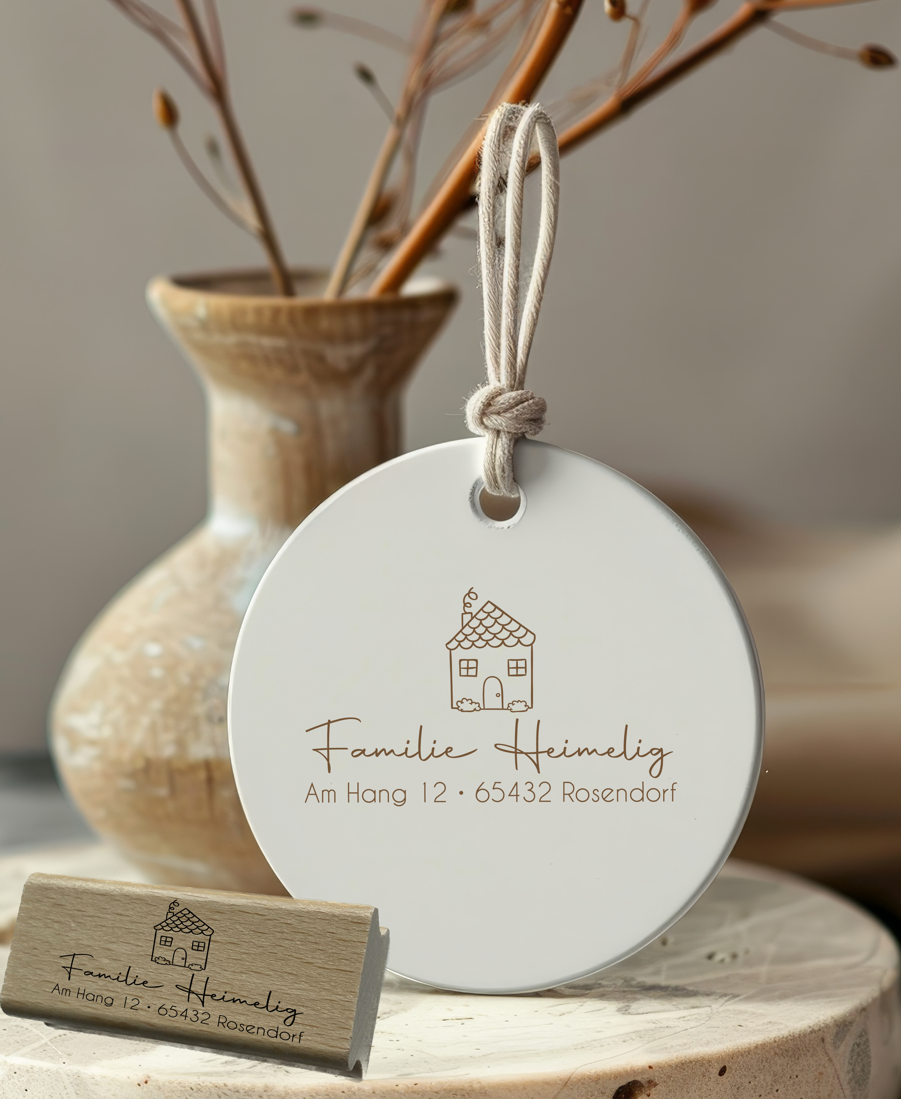 Personalisierter Adresstempel "Haus" | 58 x 22 mm